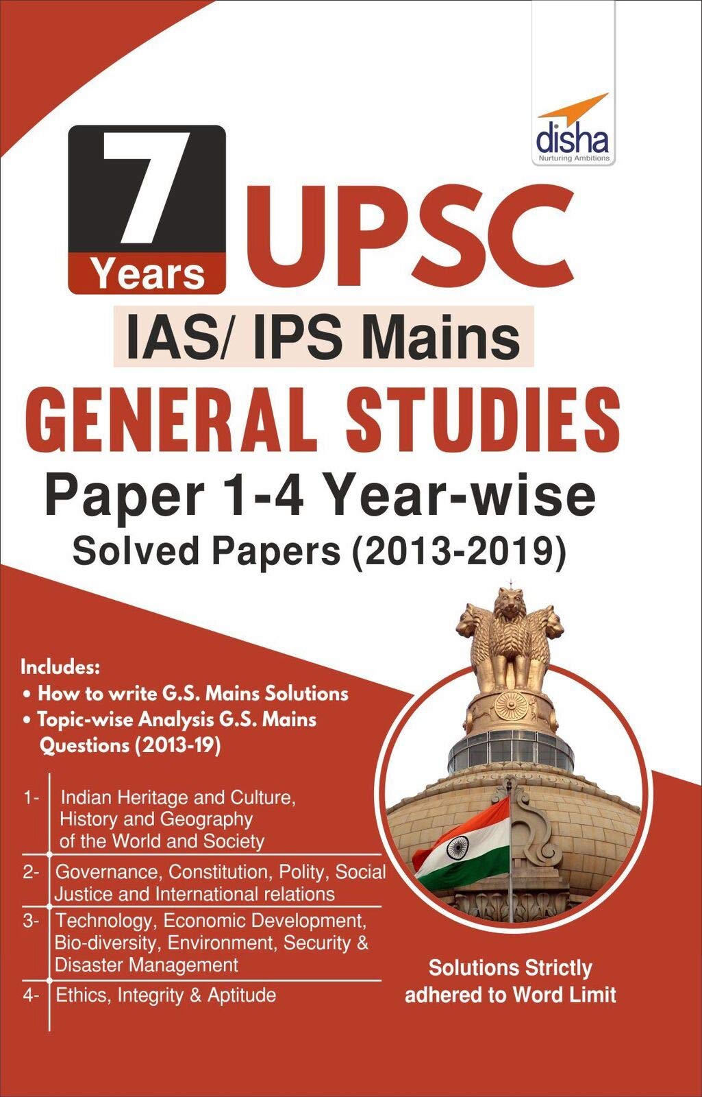 7 Years Upsc Ias/ Ips Mains General Studies Papers 1  4 YearWise Solved (2013  2019)