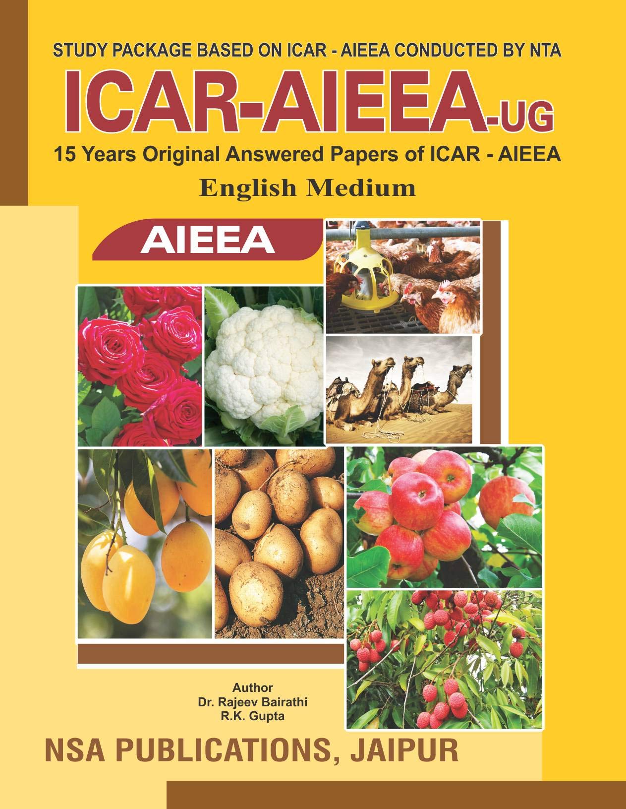ICAR AIEEA UG | Study Package Based on ICAR  AIEEA Conducted by NTA | 15 Years Original Answered Papers of ICAR  AIEEA