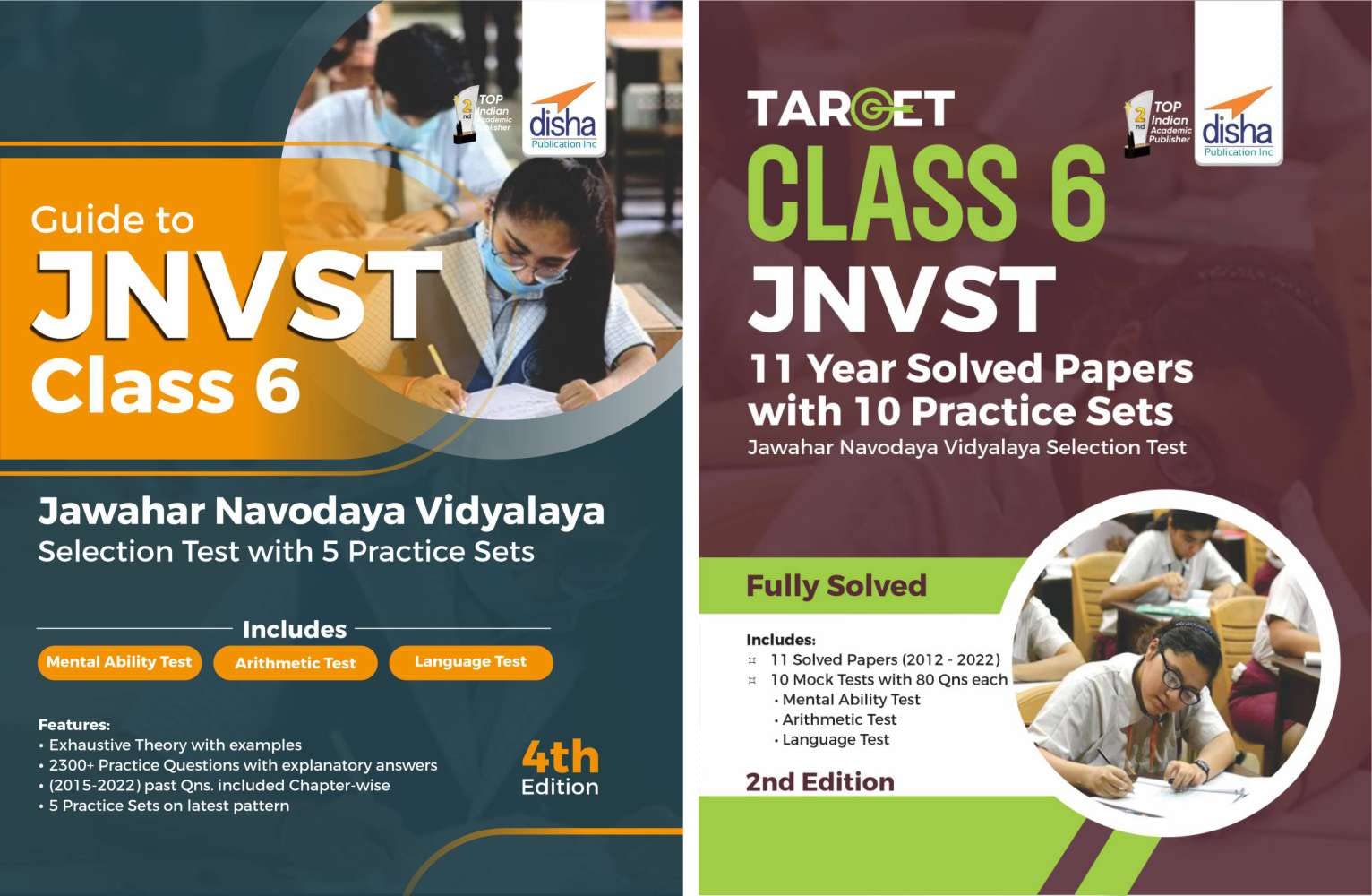 Study Package For Class 6 Jawahar Navodaya Vidyalaya Selection Test (Jnvst  Set Of 2 Books) Guide + Solved Papers + Practice Se