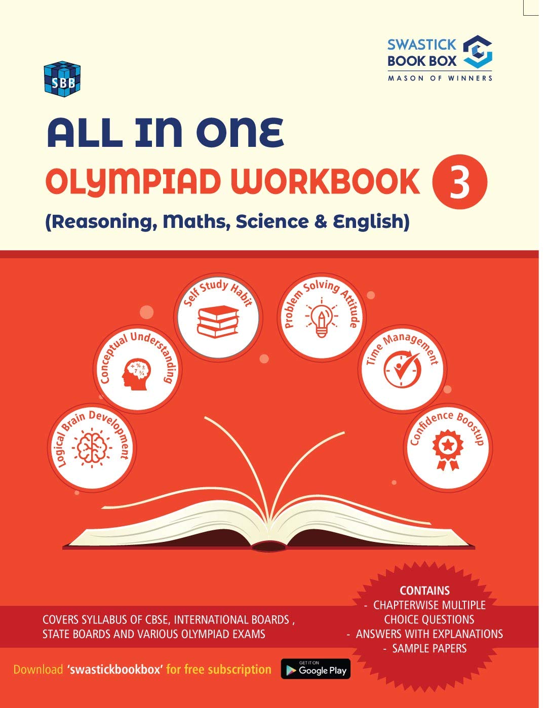 All in One Olympiad Workbook for Reasoning, Maths, Science & English  Class 3