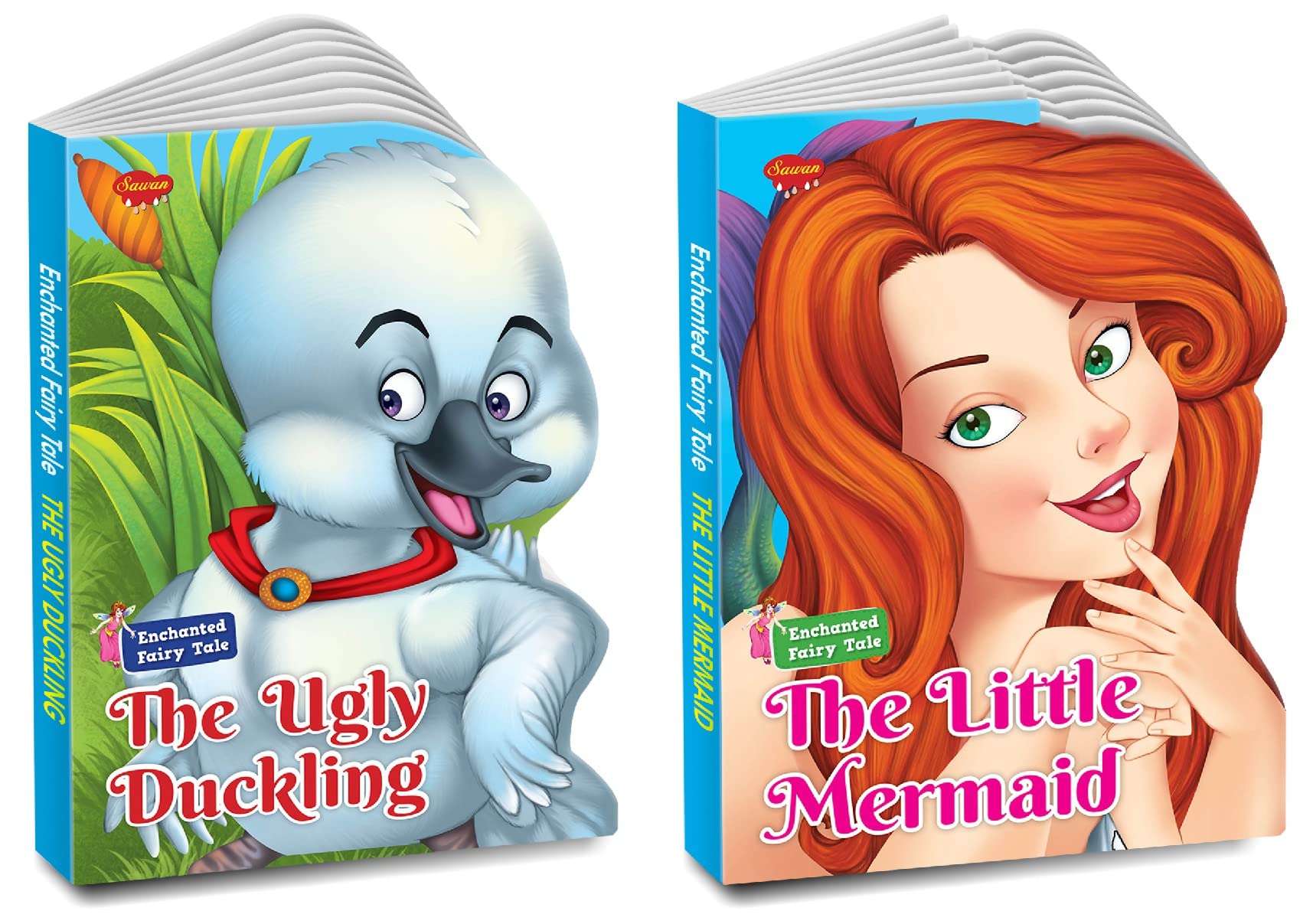 Sawan Enchanted Fairy Tale Story Books | Pack Of 2 Books | Cut Out Die Cut Shape Books (V6)