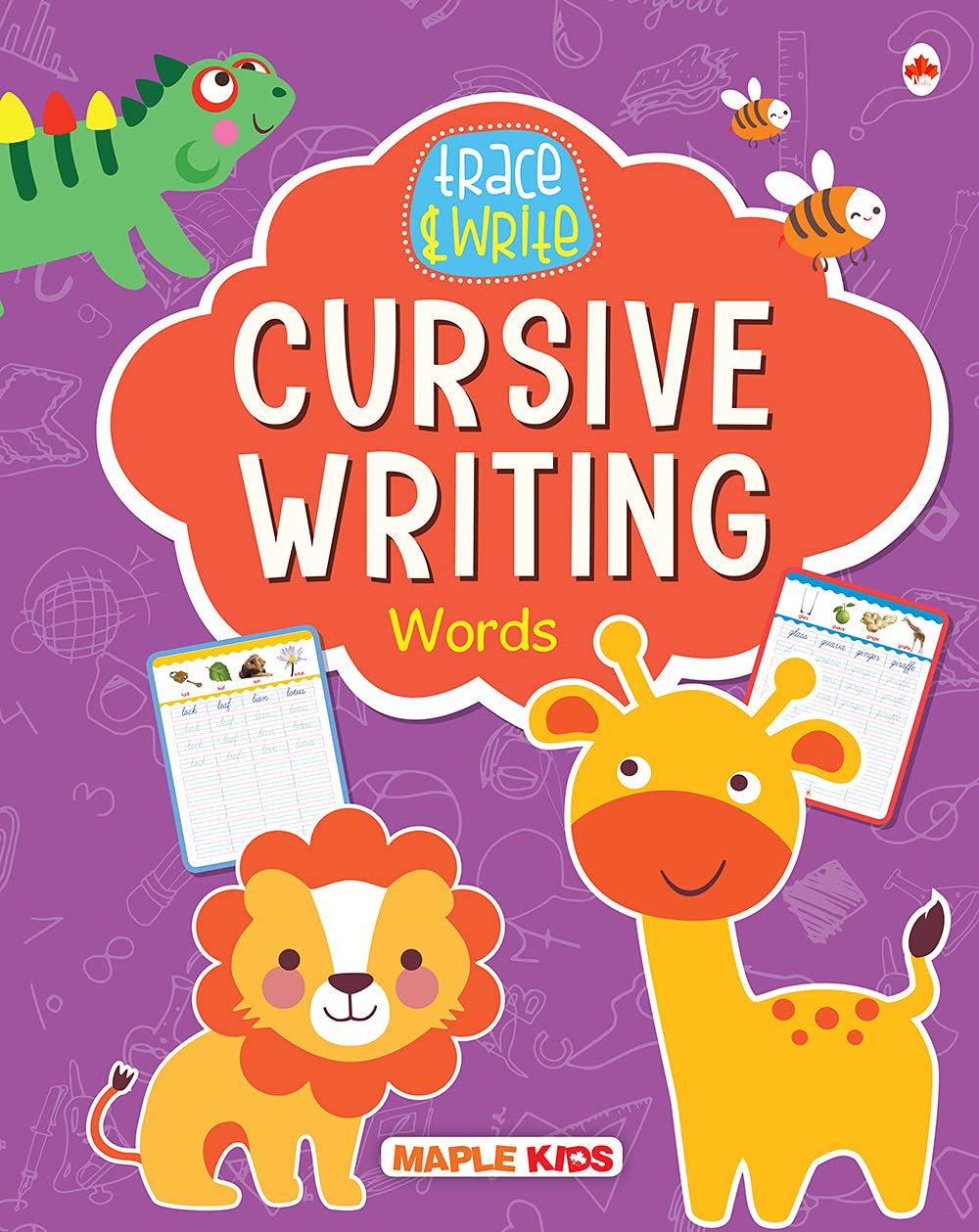 Cursive Writing Book  Words (Practice)  Learn and Practice  Handwriting Practice Books  Writing Book for Toddlers, Nursery, 