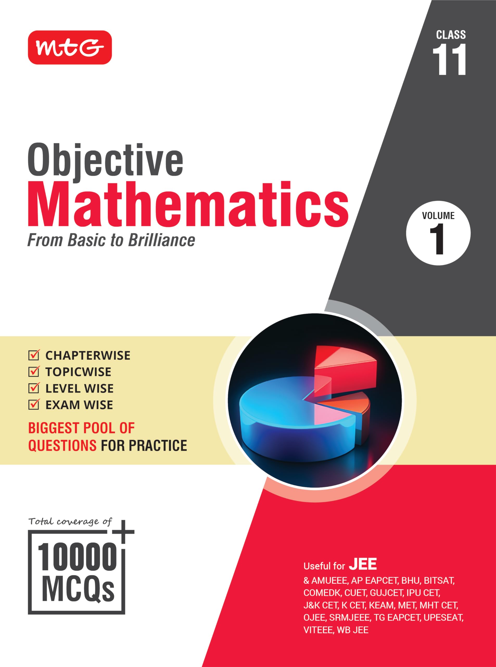 MTG Objective Mathematics Volume1 For JEE & Other Engineering Entrances | Coverage of 10000+ MCQs Chapterwise Topicwise Level