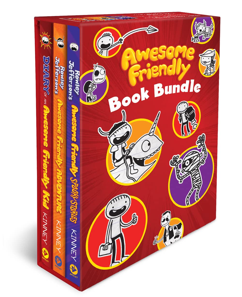 Awesome Friendly 3Book Hardcover Gift Set: Diary of an Awesome Friendly Kid, Rowley Jeffersons Awesome Friendly Adventure, and 