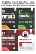 97 Jee Main Online & Offline (2021  2002) Chapterwise + Topicwise Solved Papers With Super 10 Mock Tests With Optional Question