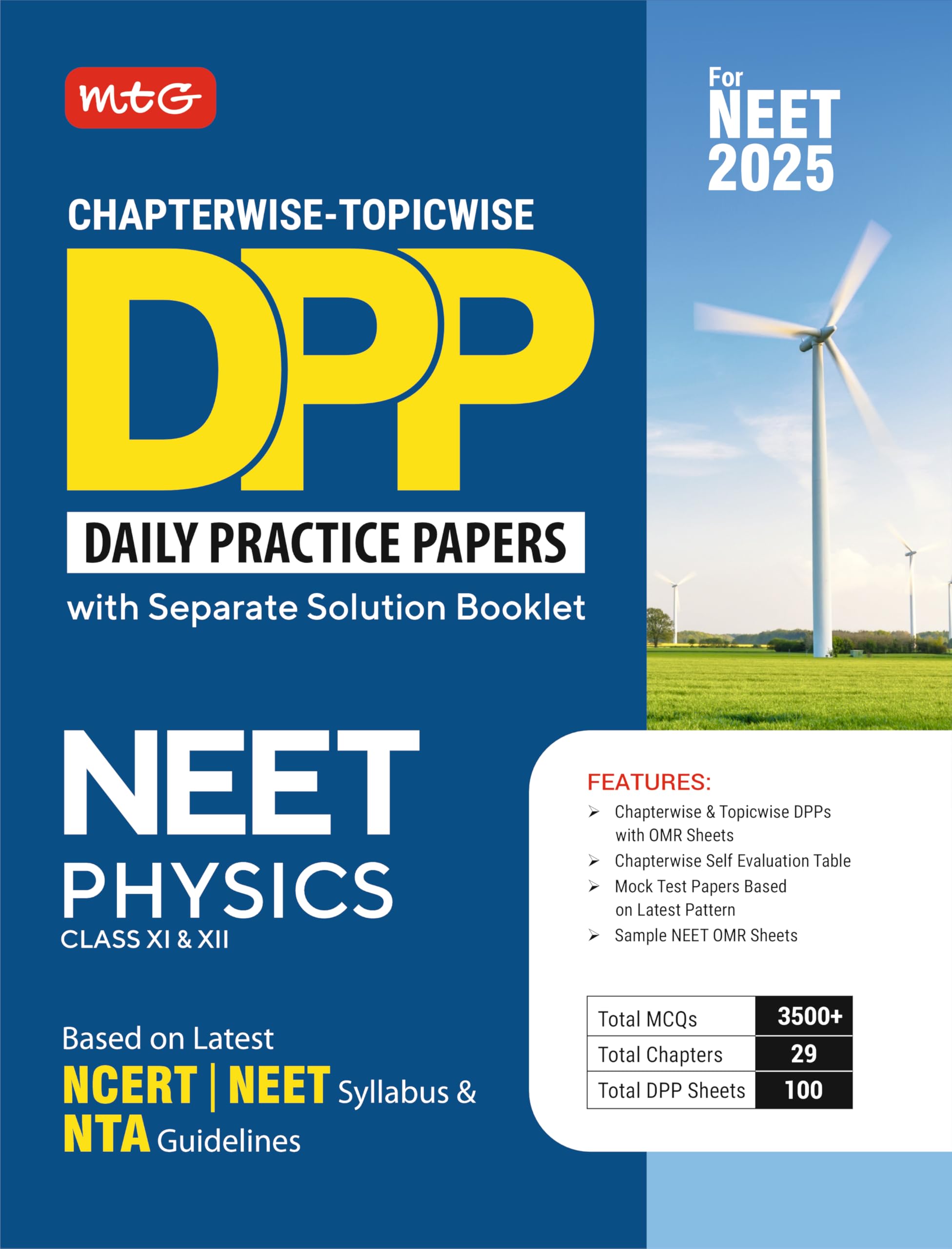 MTG Chapterwise Topicwise DPP NEET Physics (Daily Practice Papers) With Separate Solution Booklet | Mock Test Papers & OMR Sheet