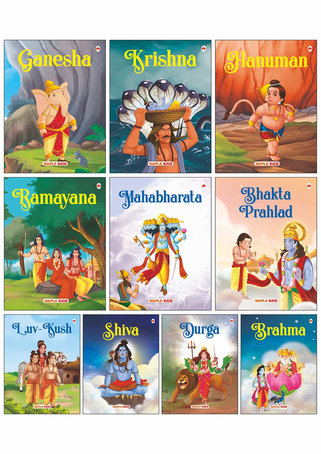 Mythology Tales  Story Book for Kids  Mahabharata, Krishna, Hanuman, Ganesha, Ramayana, Brahma, Shiva, Bhakta Prahlad, LuvKus
