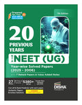 Disha 20 Previous Years Nta Neet (Ug) YearWise Solved Papers (2025  2006) With 7 Reheld Papers & Value Added Notes 7Th Edition