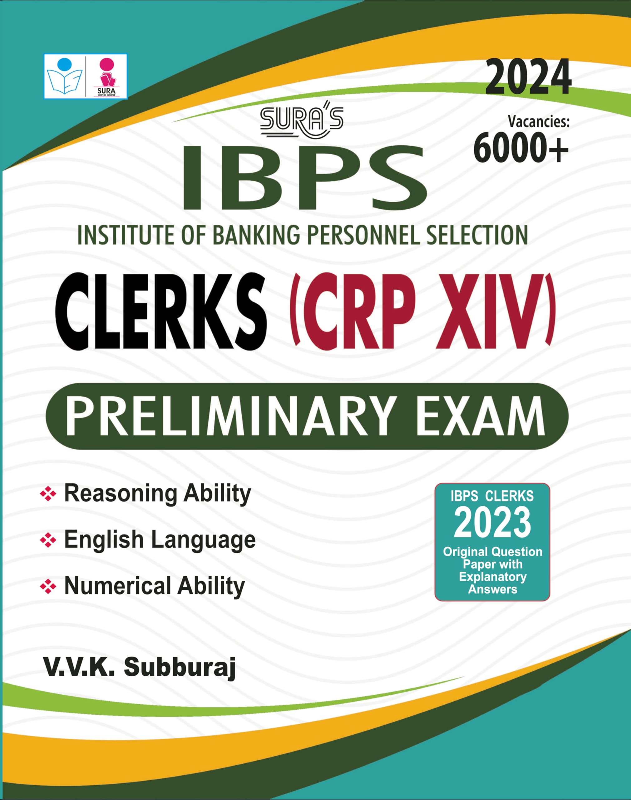 SURAS IBPS Bank Clerks CRP XIV Preliminary Exam Book Guide in English Medium 2024