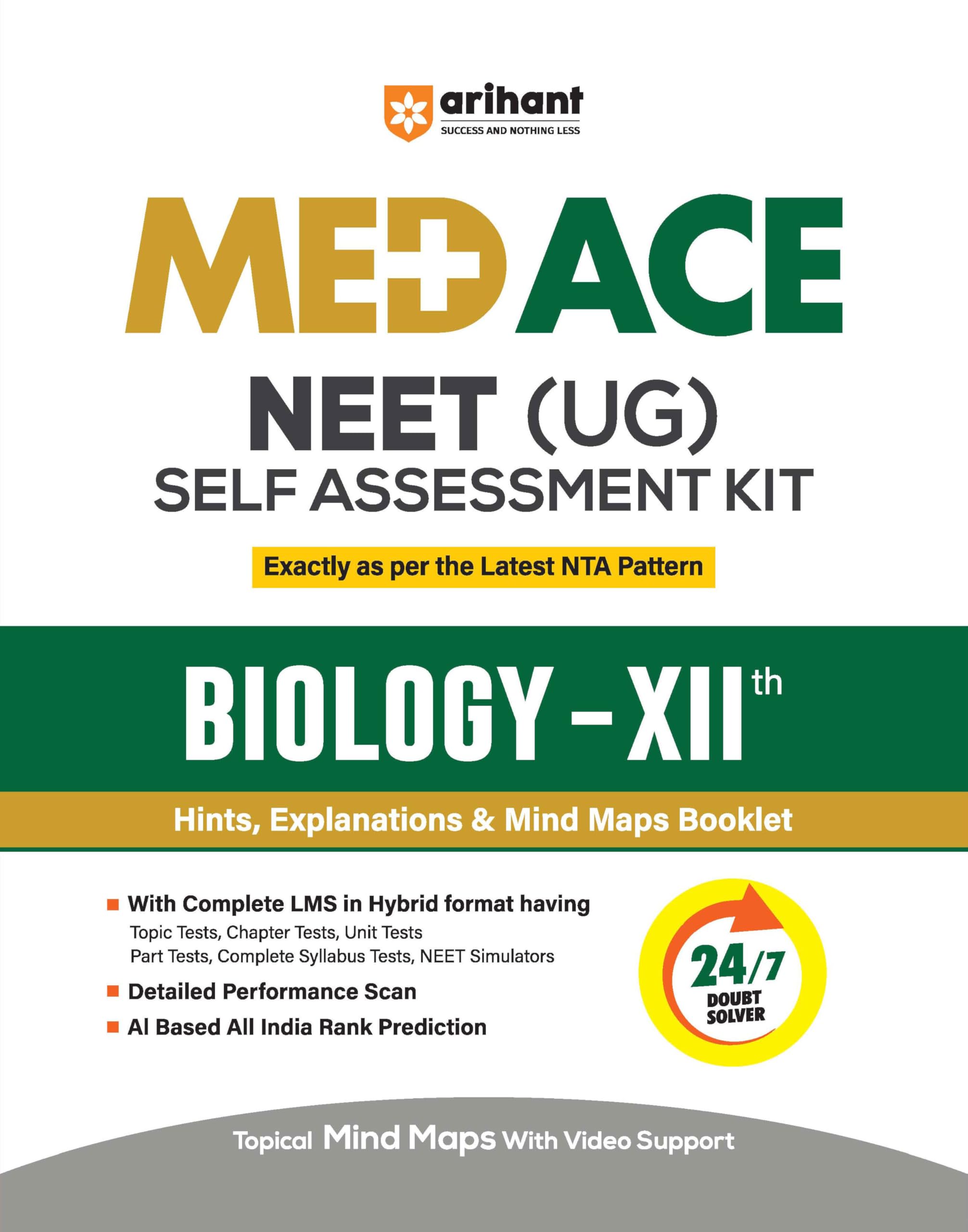 Arihant NEET (UG) Biology Self Assessment Kit For Class 12th | Latest NTA Pattern | Hints, Solutions, Mind Maps Booklet, 34 Topi