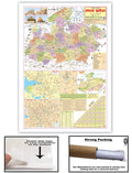 Madhya Pradesh Political Map Hindi (Size 70 X 100 Cms)|Laminated Both Sides