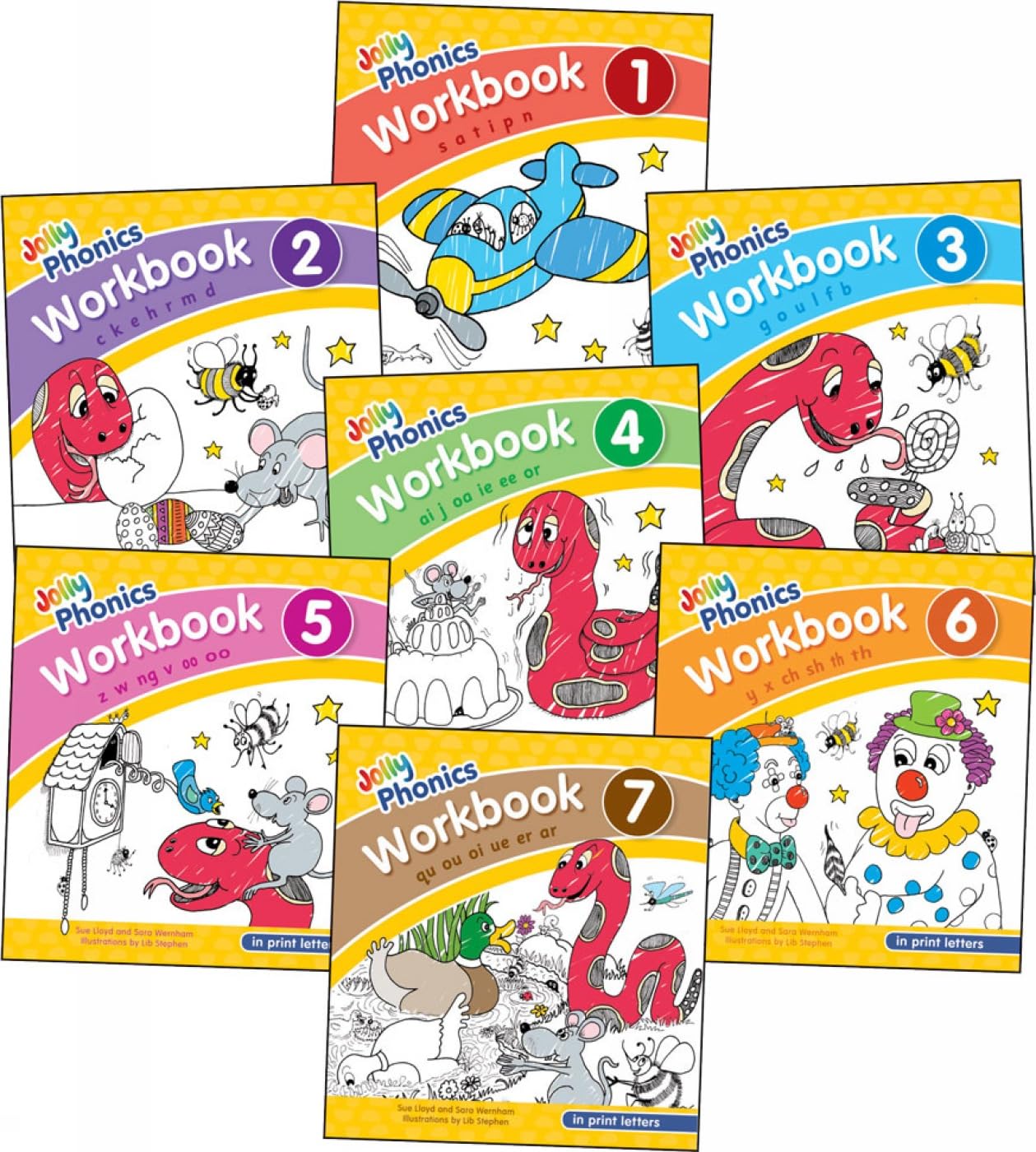 Jolly Phonics Workbooks 17 in Print Letters: In Print Letters