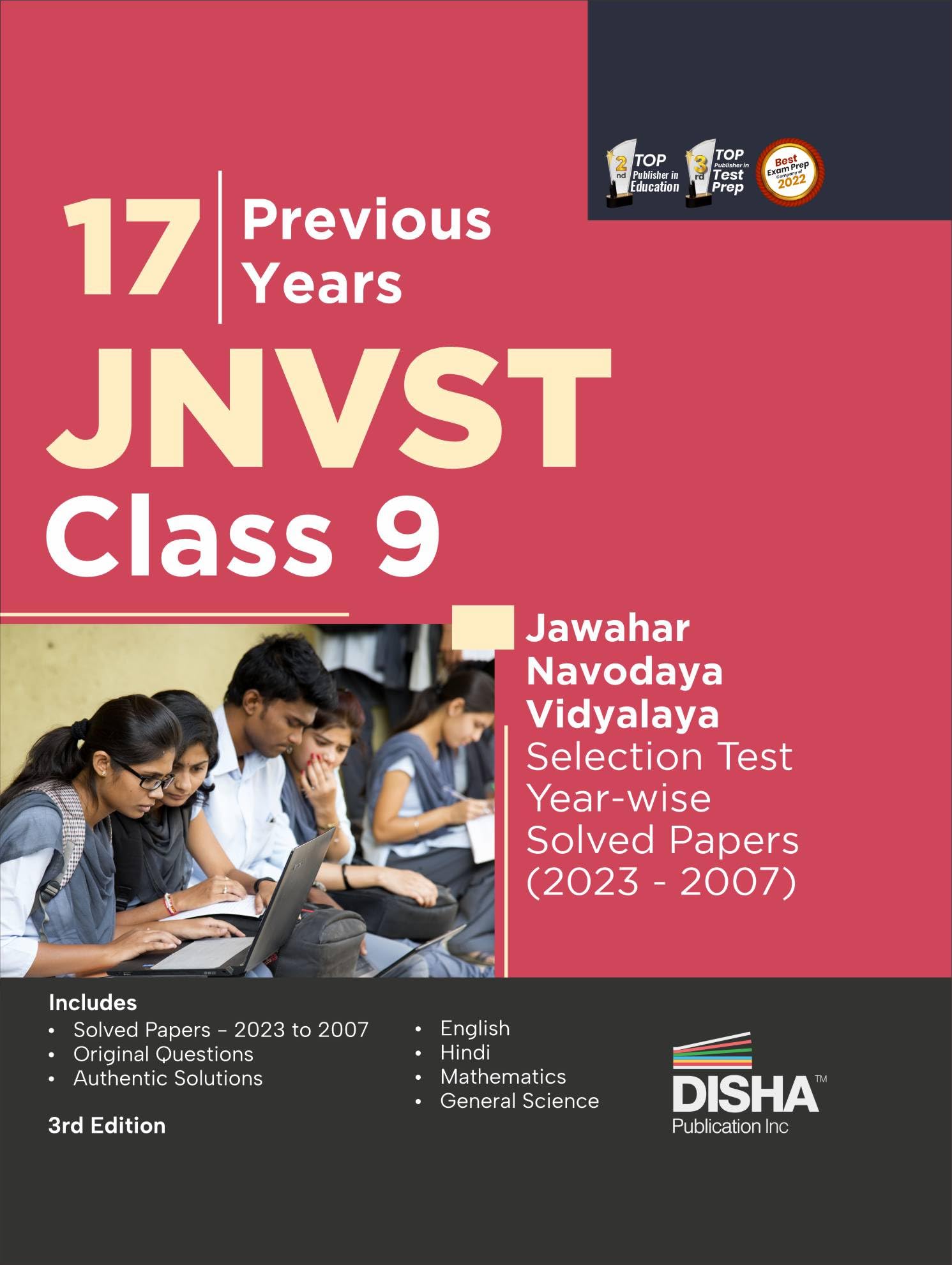 17 Previous Years Jnvst Class 9 Jawahar Navodaya Vidyalaya Selection Test YearWise Solved Papers (2023  2007)  3Rd Edition