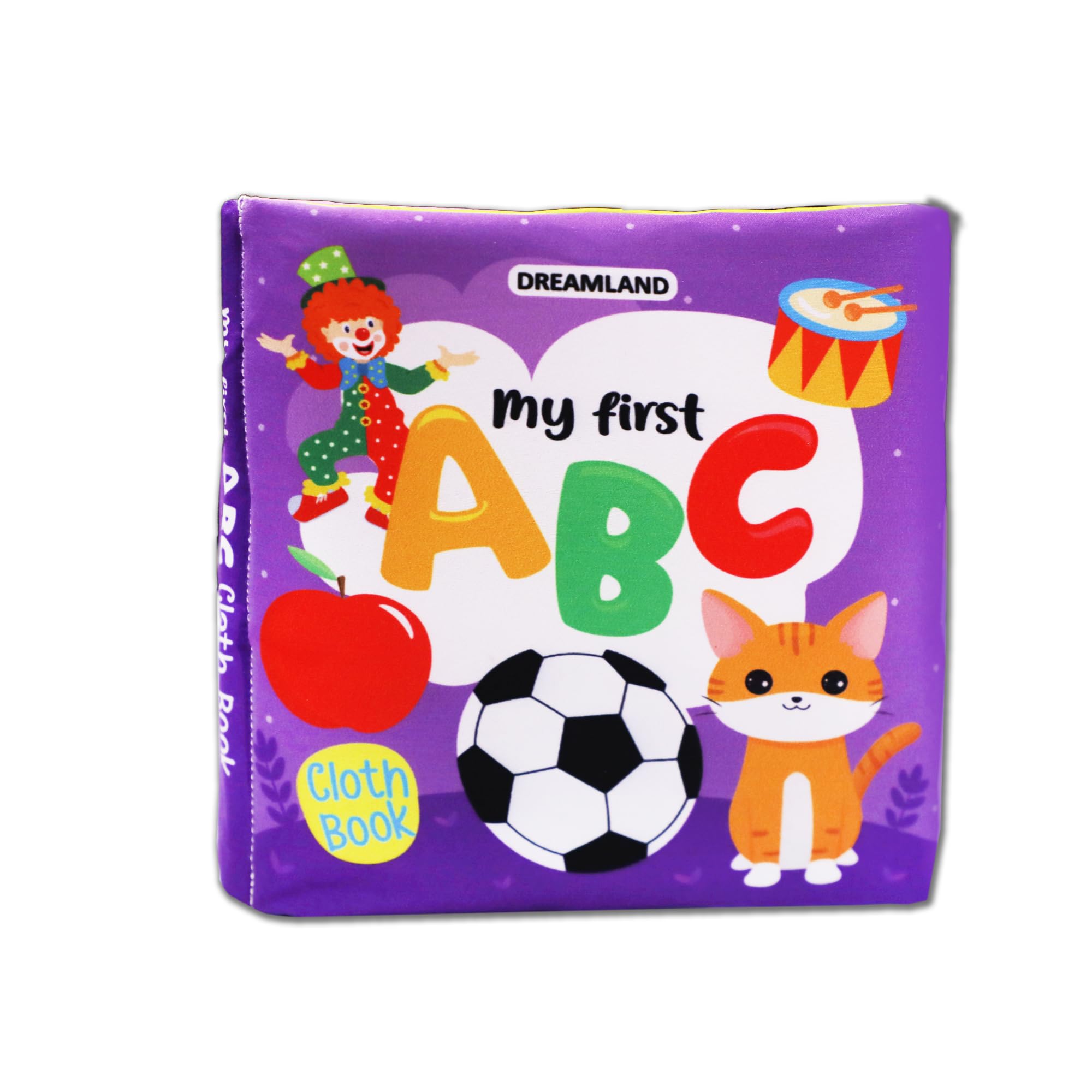 Baby My First Cloth Book Abc With Squeaker And Crinkle Paper, NonToxic Early Educational Book For Toddlers, Infants Age 0 3 Ye