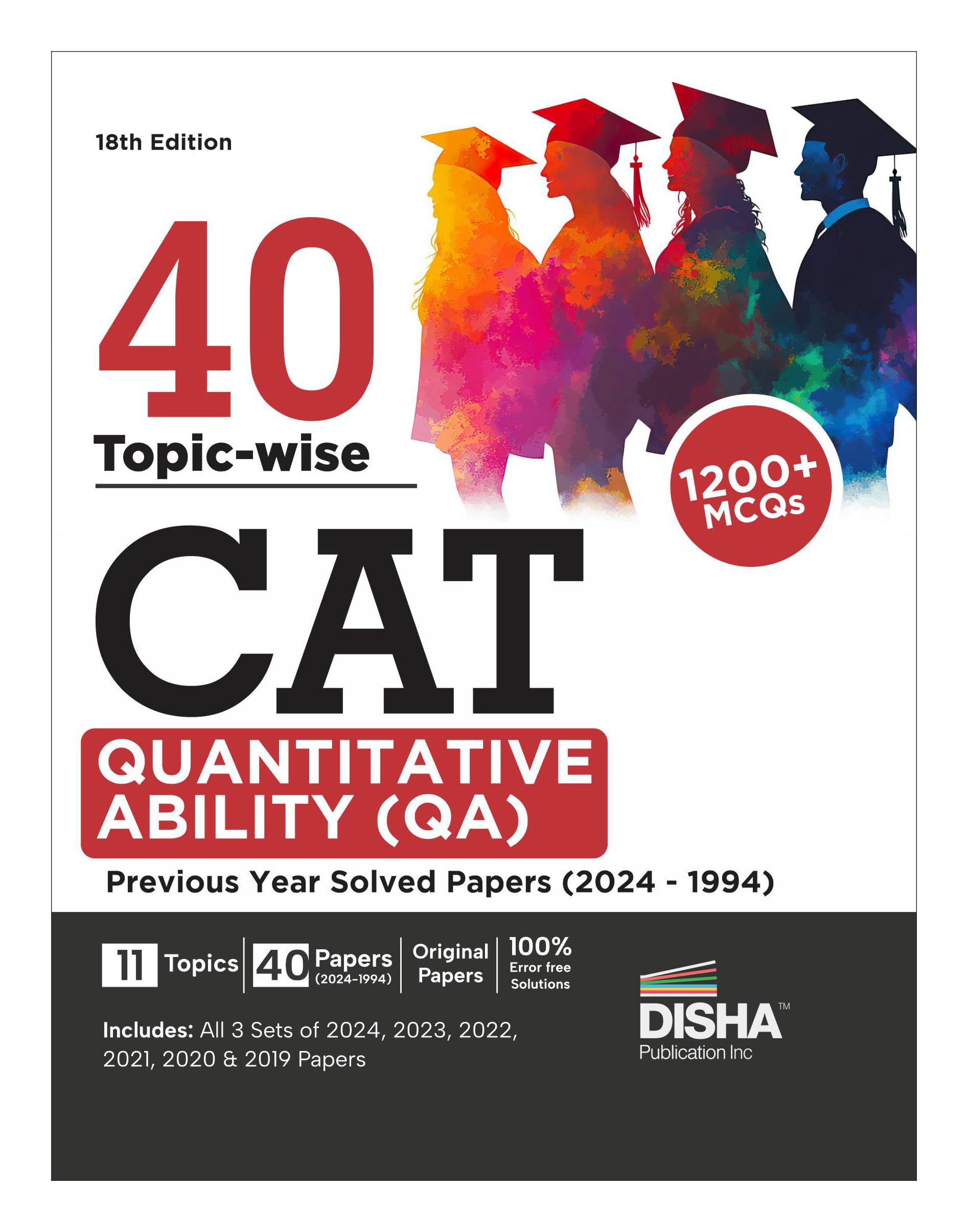 40 TopicWise Cat Quantitative Ability (Qa) Previous Year Solved Papers (2024  1994) 18Th Edition | Previous Year Questions Pyq
