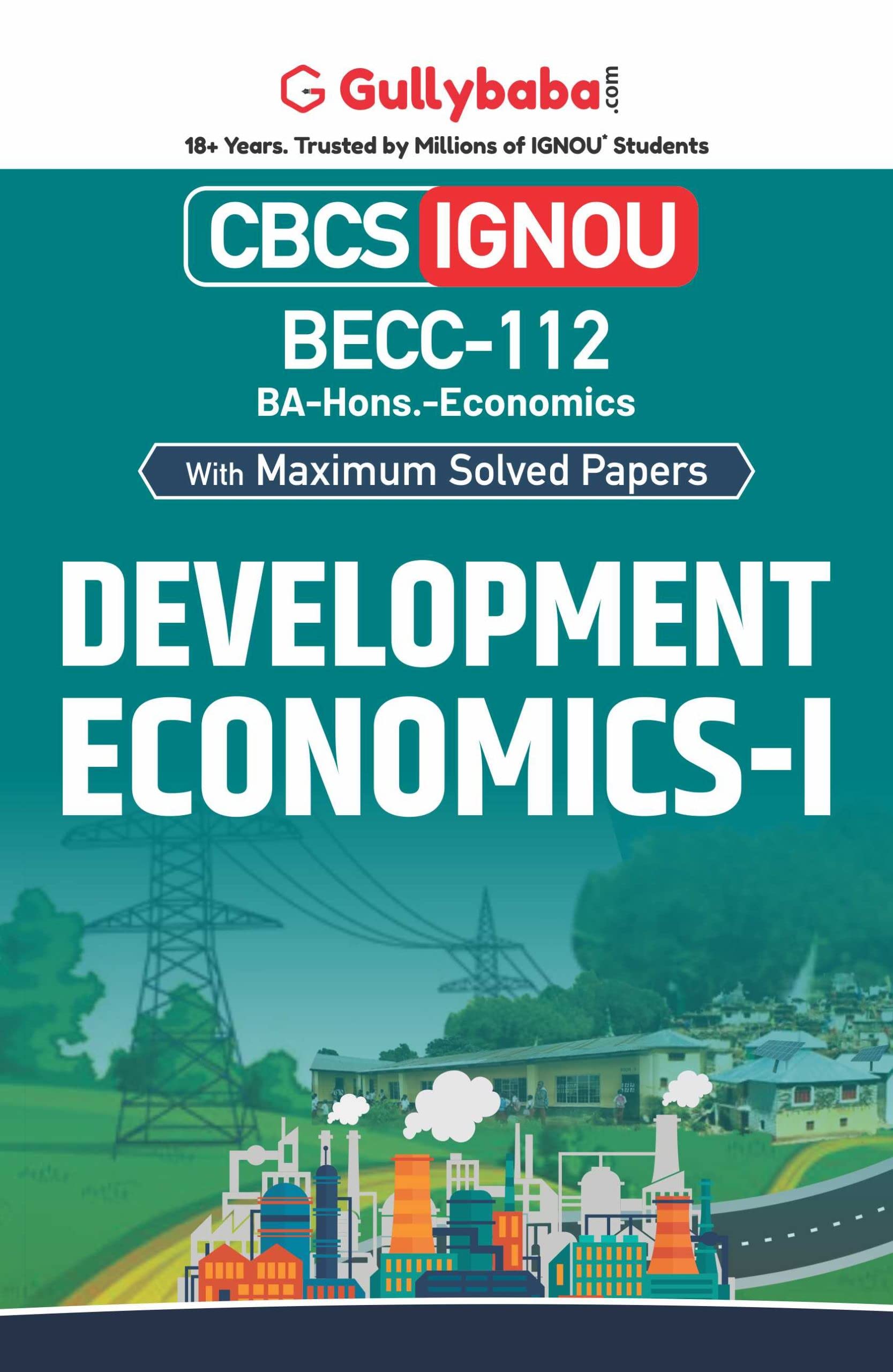 Gullybaba IGNOU BA (Honours) 5th Sem BECC112 Development EconomicsI in English