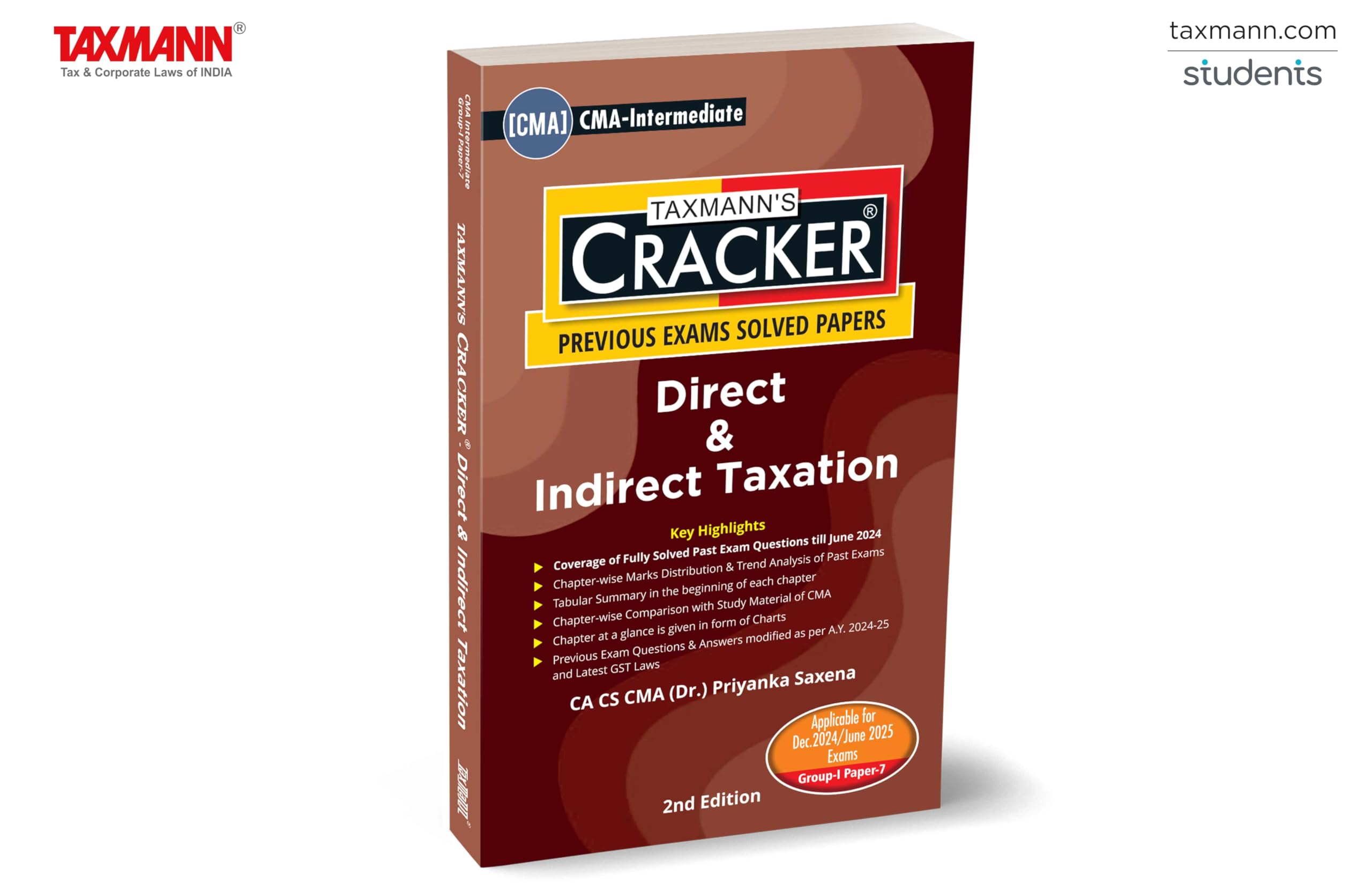 Taxmanns CRACKER for Direct & Indirect Taxation (Paper 7 | DITX | DT & IDT)  Covering Past Exam Questions & Answers | Summari