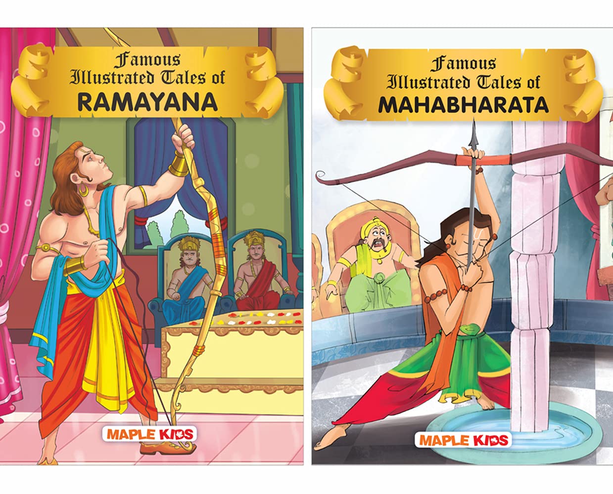 Ramayana and Mahabharata (Illustrated) (Set of 2 Books)  For children