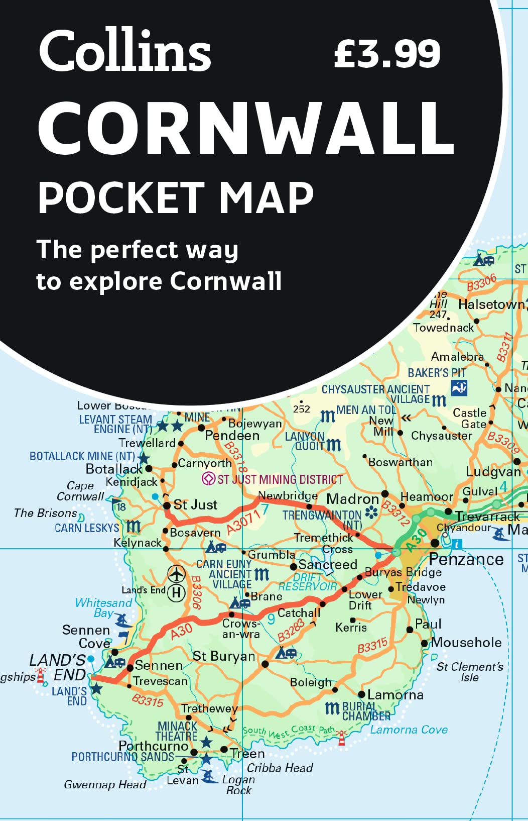 Collins Cornwall Pocket Map