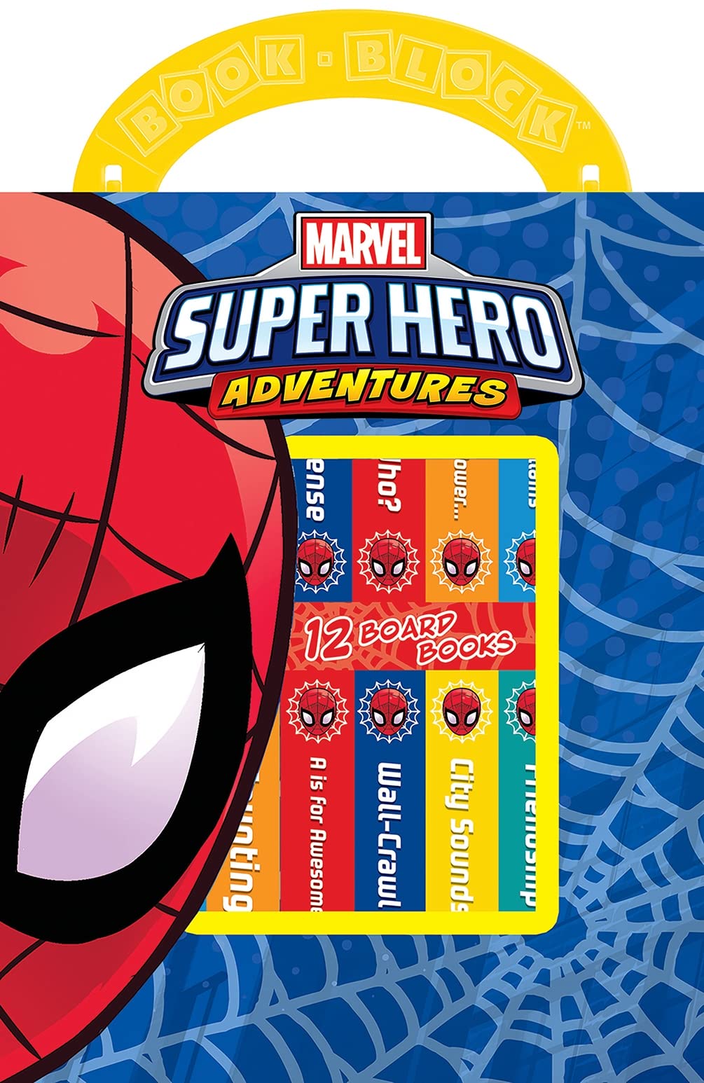 Marvel  Spiderman Super Hero Adventures  My First Library Board Book Block 12Book Set  First Words, Colors, Numbers, and Mo