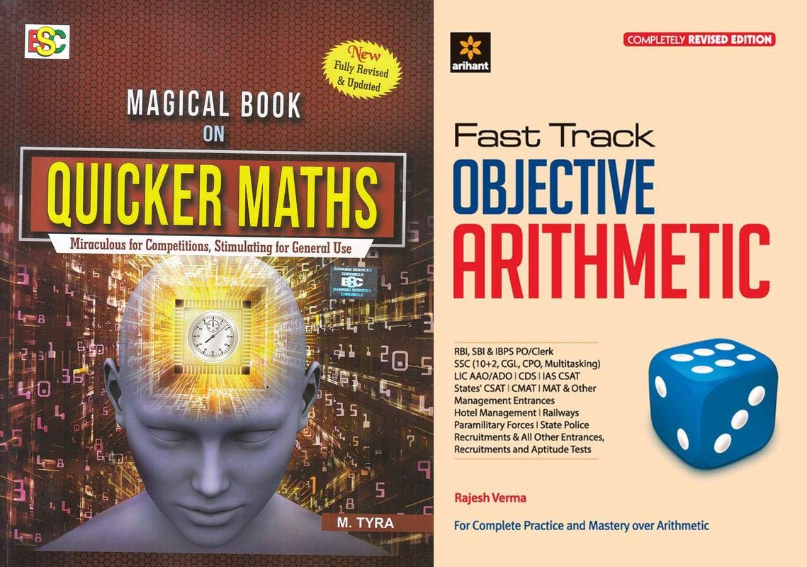 Combo Of Magical Books On Quicker Maths And Fast Track Objective Arithmetic For Every Comptative Examination