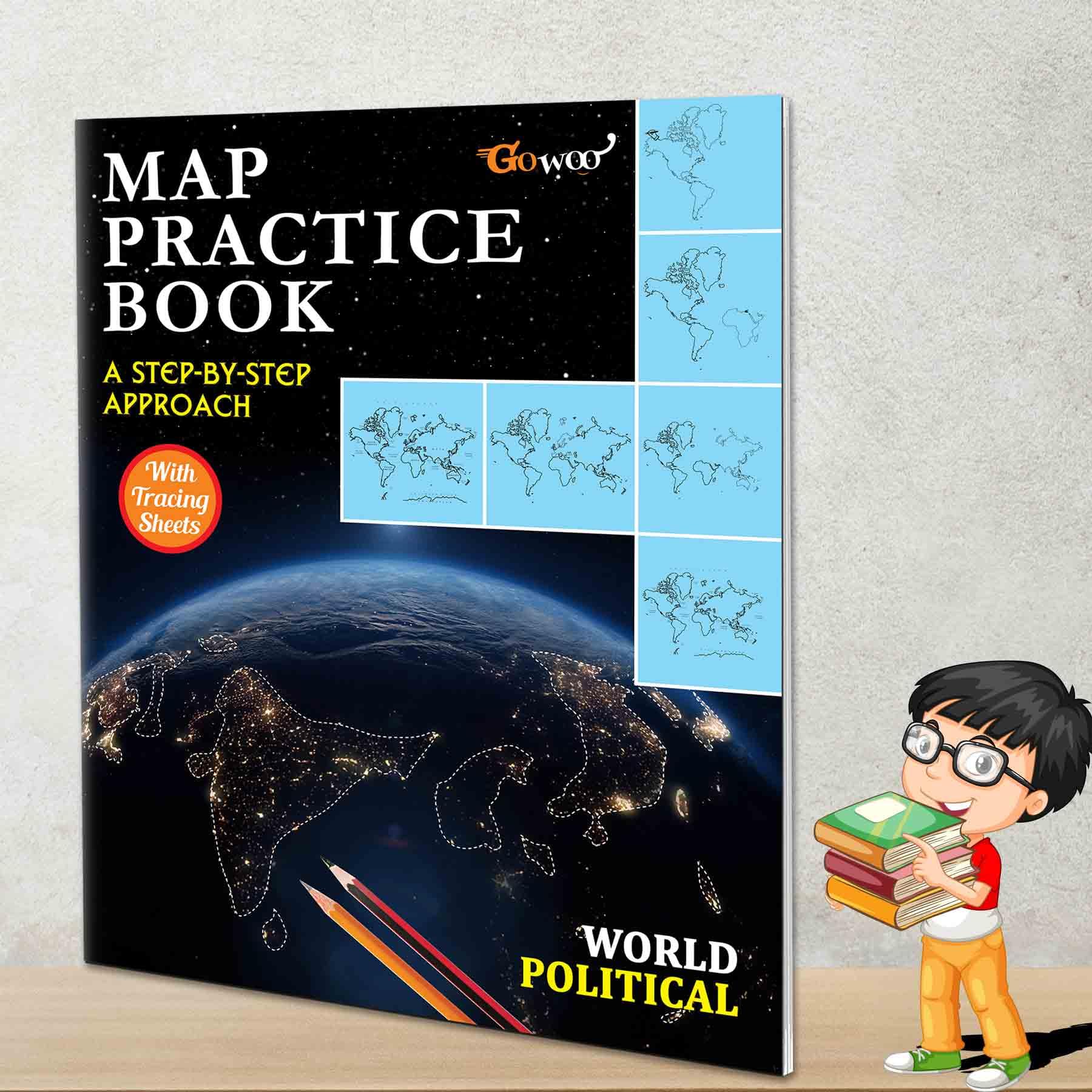 WORLD POLITICAL  MAP PRACTICE BOOK | World Political Map Mastery: Practice Book