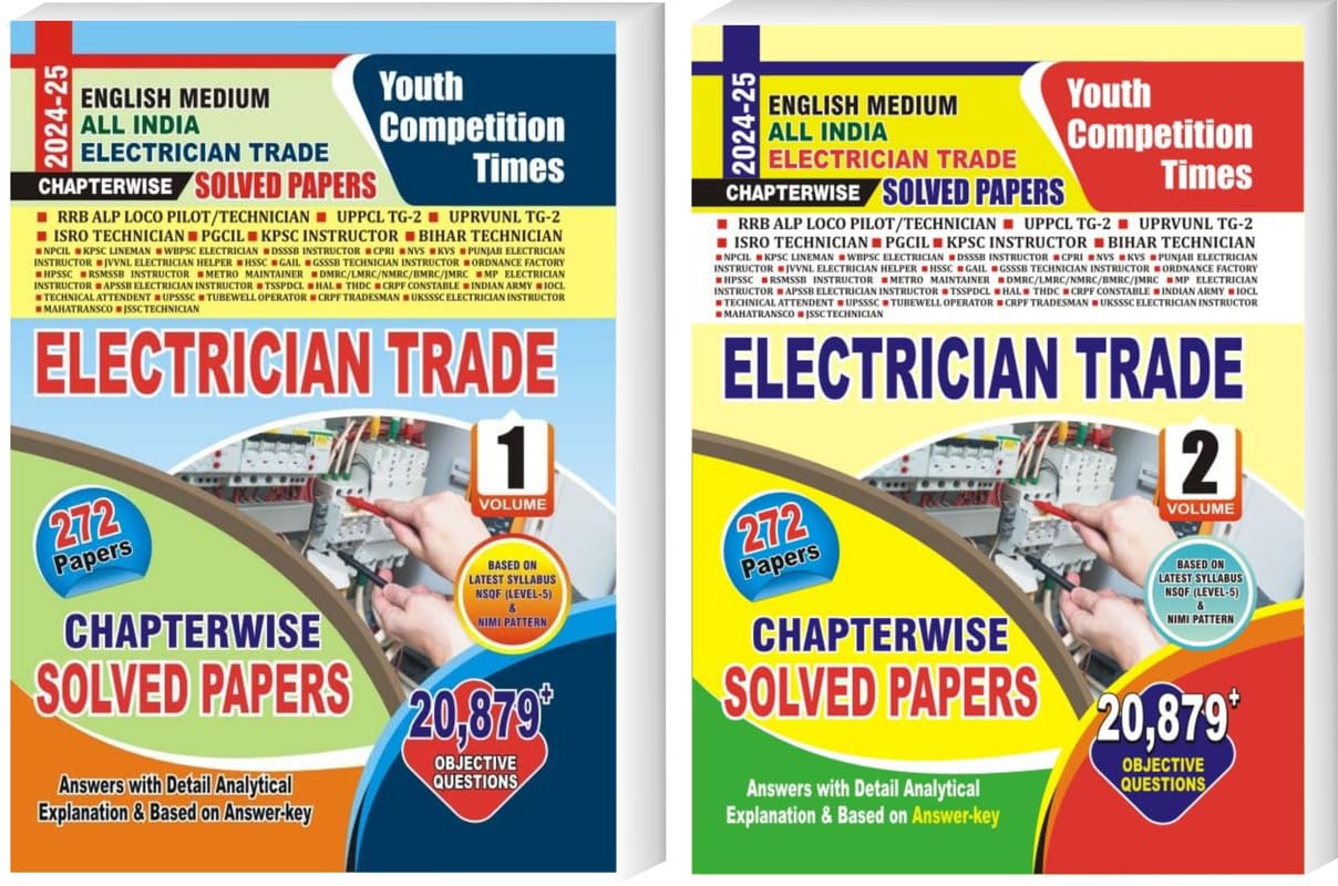 Youth Competition Times ALL INDIA ELECTRICIAN TRADE 1 & 2 | CHAPTERWISE SOLVED PAPER | ENGLISH MEDIUM