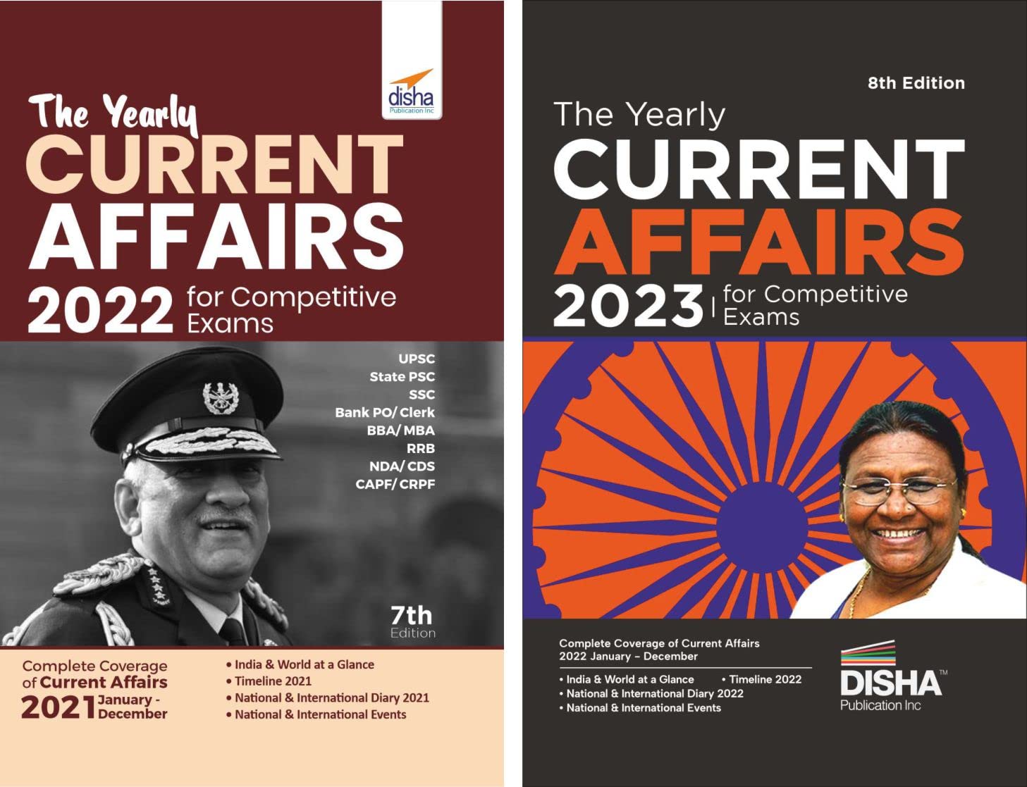 The Yearly Current Affairs Combo 2023 & 2022 For Competitive Exams (Upsc, State Psc, Ssc, Bank Po/ Clerk, Bba, Mba, Rrb, Nda, Cd