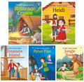 World Classics (Abridged)  Peter Pan, Treasure Island, Heidi, Jungle Book, Robinson Crusoe  (Illustrated) (Set of 5 Books)  S