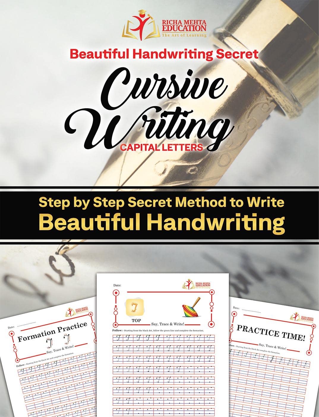 Cursive Writing Capital Letters : Step by Step Secret Method to Write Beautiful Handwriting
