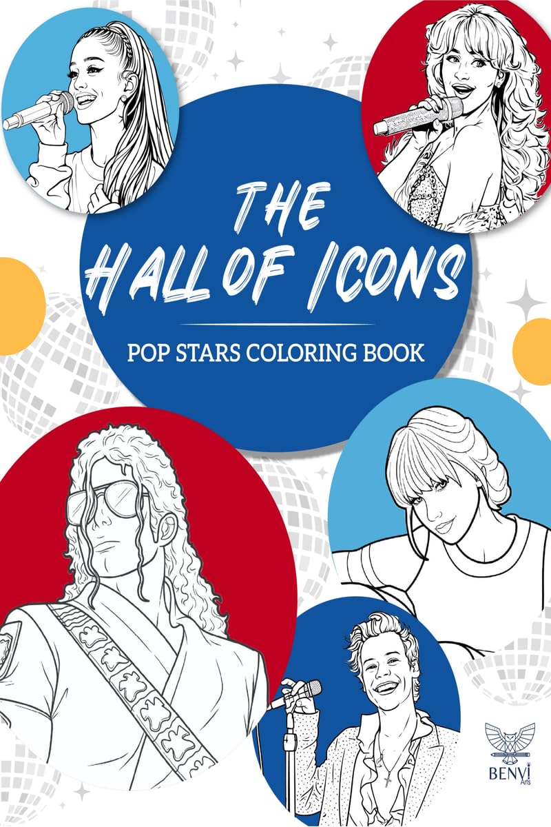 The Hall of Icons: Pop Stars Coloring Book
