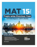 Disha Mat 15 Years TopicWise Previous Year Solved Papers (2011  2025) 10Th Edition | Management Aptitude Test | 2600+ Pyqs