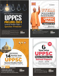 Combo (set of 4 Books) Uttar Pradesh Civil Services UPPSC Prelims & Mains Yearwise Solved Papers with State GK (Paper V & VI) &
