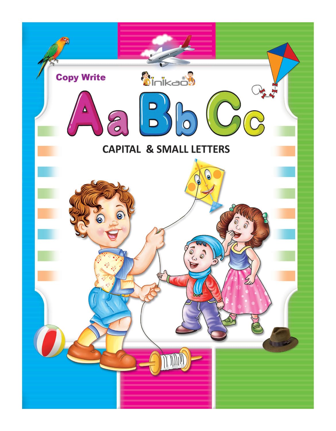 Inikao Copy Writing Book On Capital & Small Letters For Kids Age 3+ Years | Trace And Write Handwriting Practice Workbook On Eng