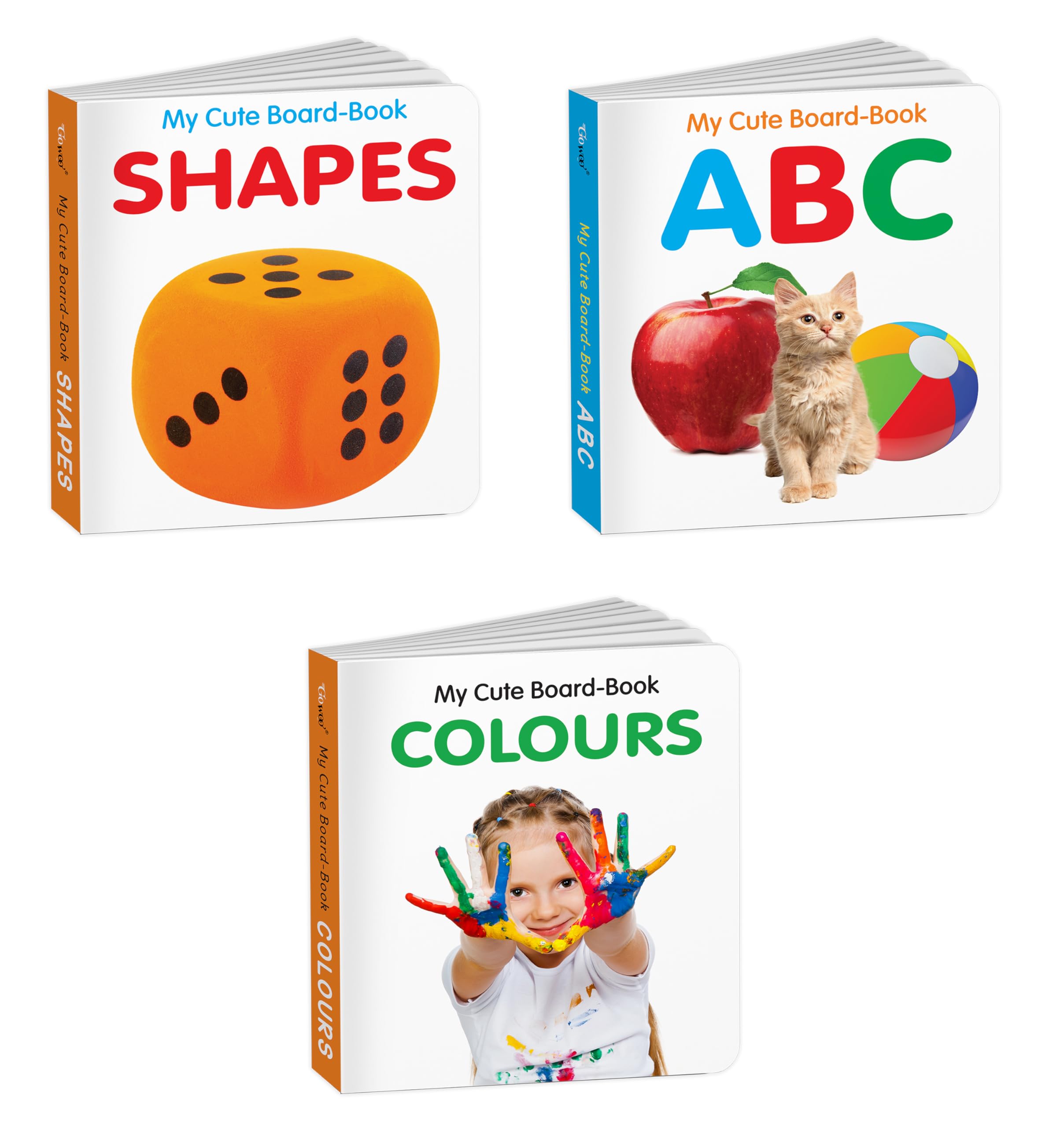 My First Board Book All In One Learning Book For Children  ABC, Colours and Shapes : Pocketsized kids educational books, Toddl