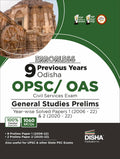 Errorless 9 Previous Years Odisha Opsc/ Oas Civil Services General Studies Prelims YearWise Solved Papers 1 (2006  22) & 2 (20
