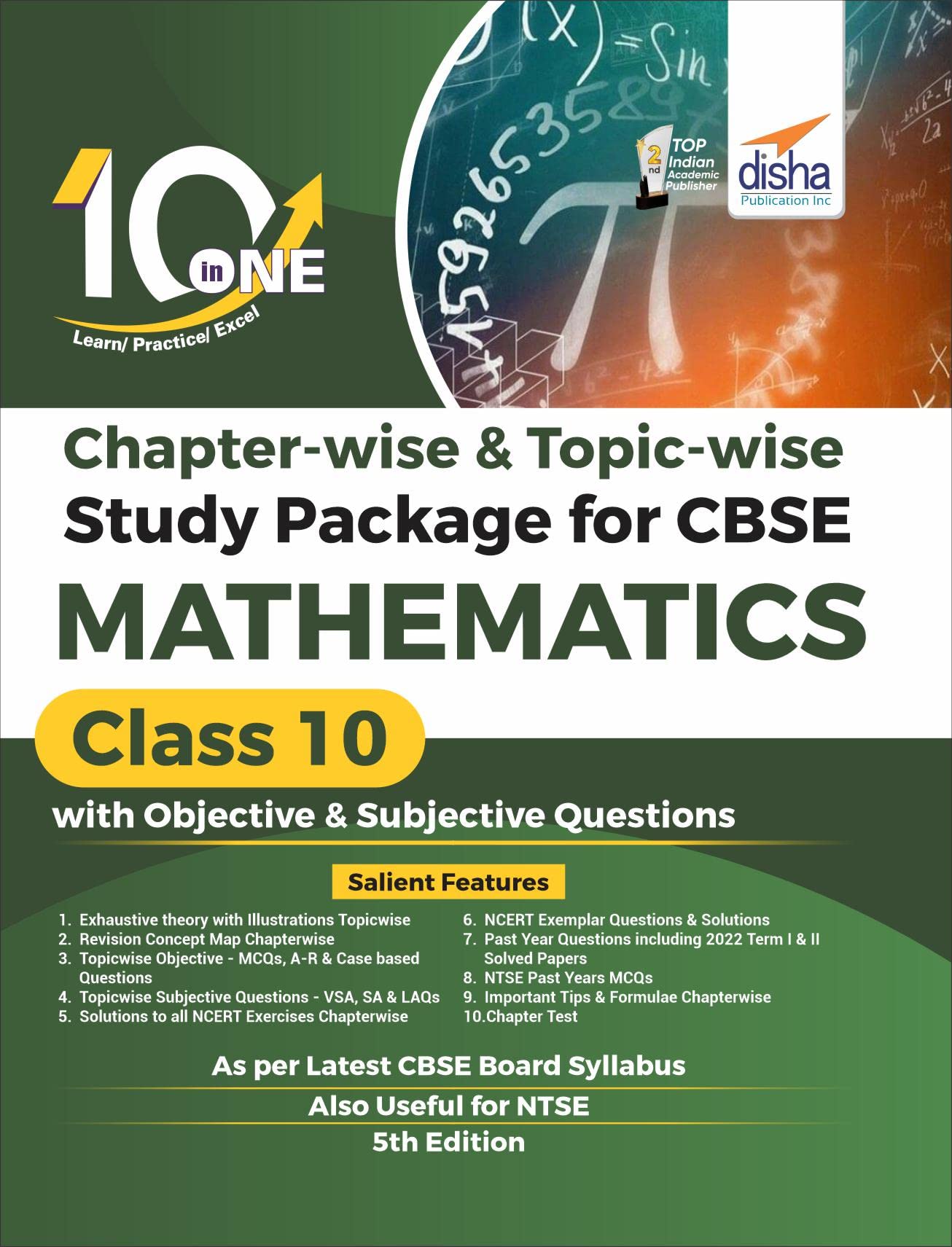 10 In One ChapterWise & TopicWise Study Package For Cbse Mathematics Class 10 With Objective & Subjective Questions 5Th Editio