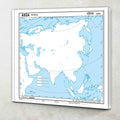 SMALL  100 ASIA PHYSICAL OUTLINE MAP FOR SCHOOL| Compact Asia Physical outline Map for School