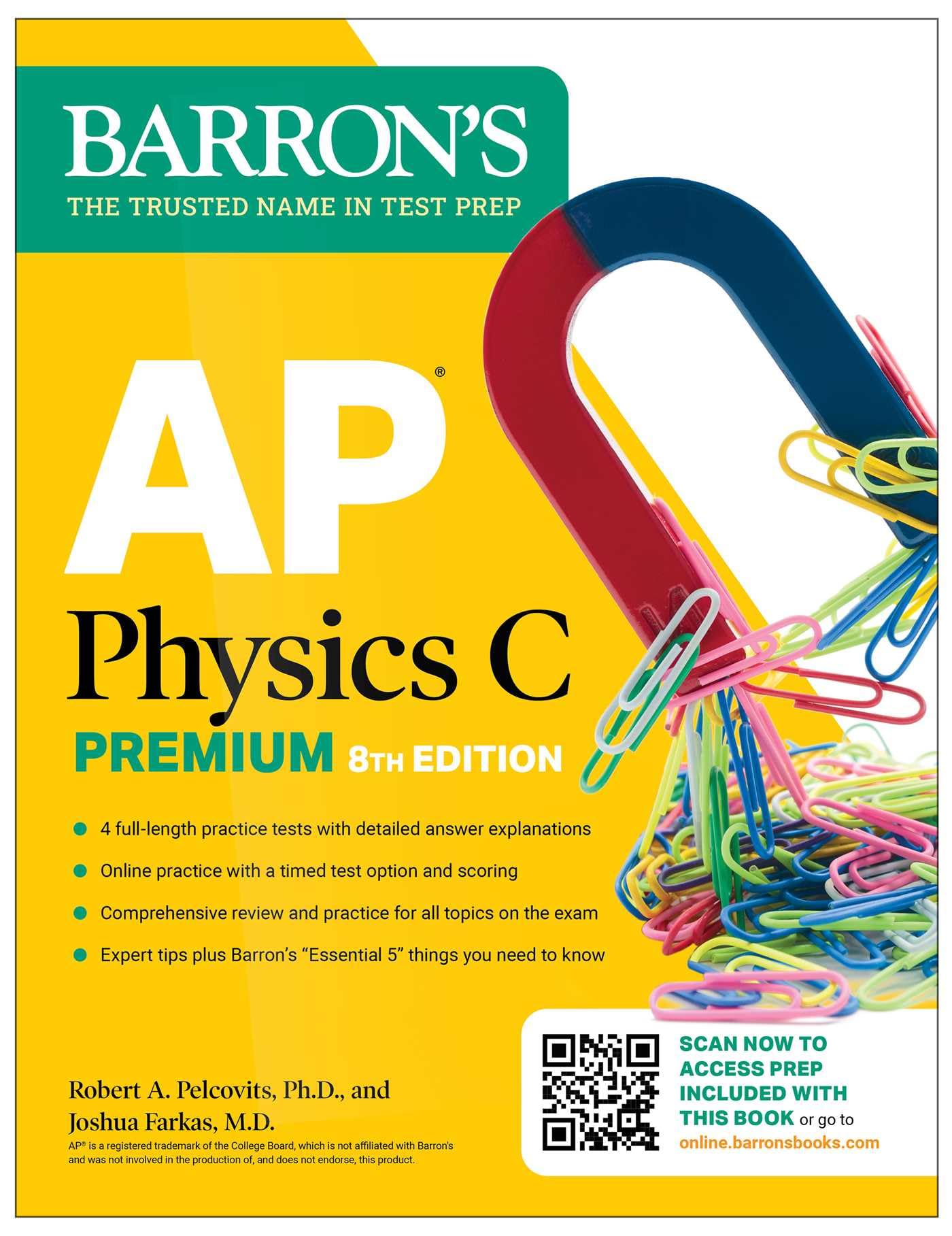 AP Physics C Premium, Eighth Edition: 4 Practice Tests + Comprehensive Review + Online Practice (2026) (Barrons AP Prep)