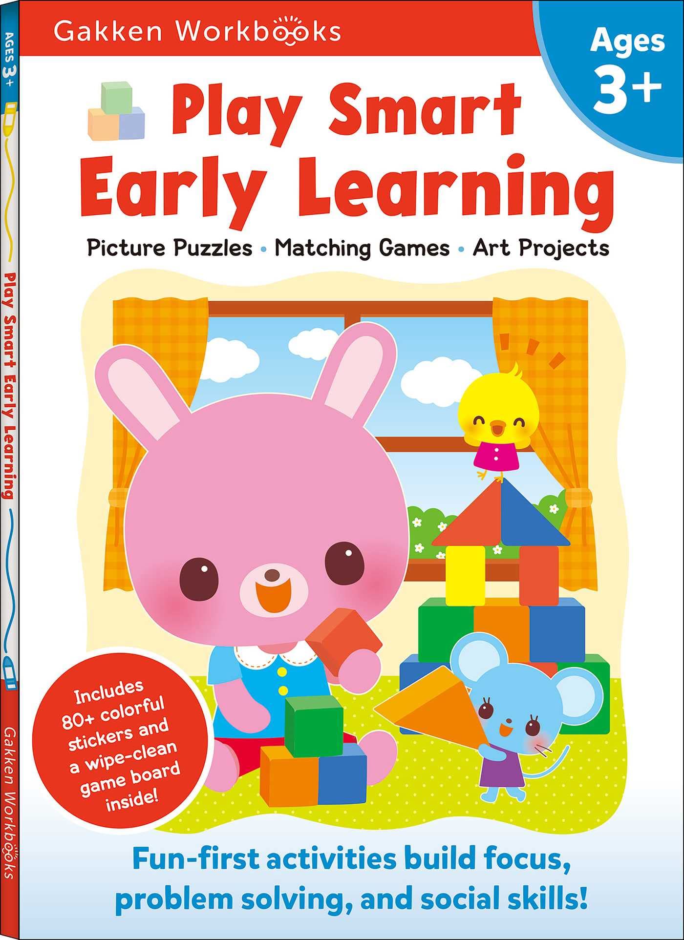 Play Smart Early Learning Age 3+: Preschool Activity Workbook with Stickers for Toddlers Ages 3, 4, 5: Learn Essential First Ski