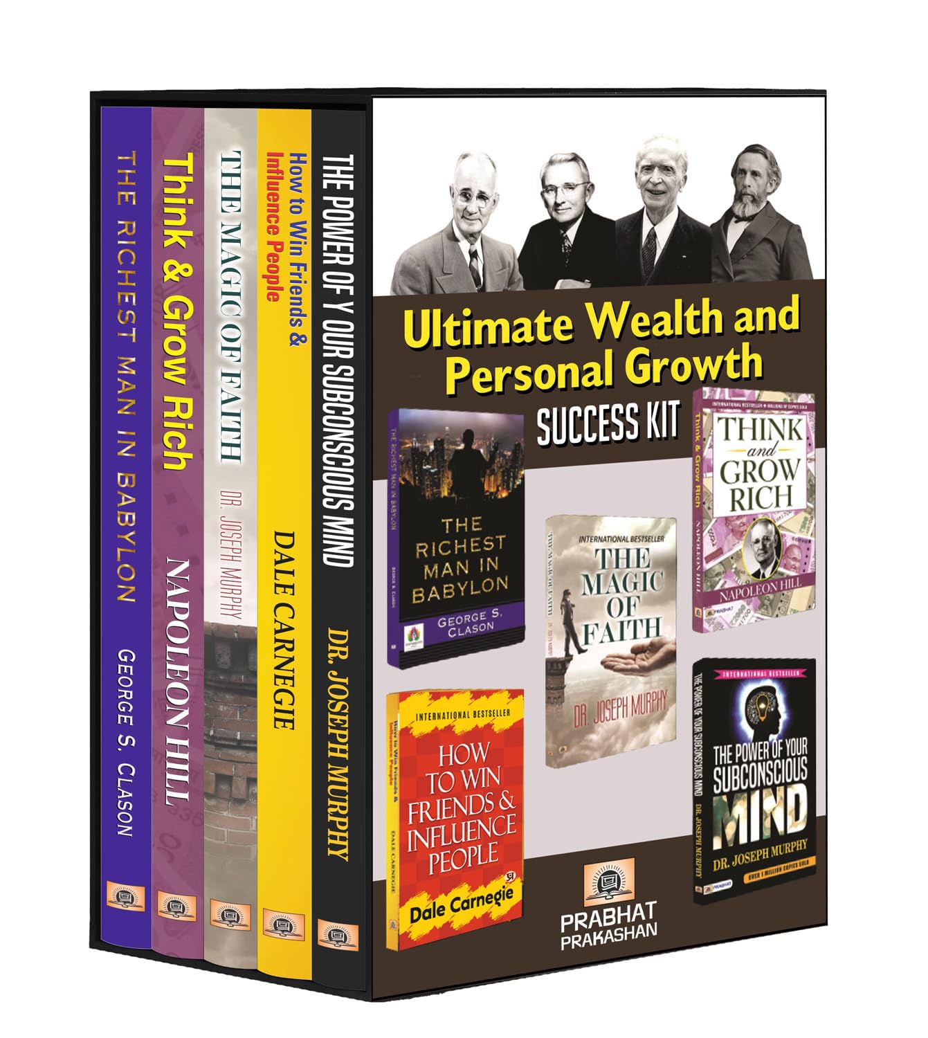 Personal Growth and Wealth With Self Help (Set Of 5 Books) (Paperback, Dr. Joseph Murphy, Dale Carnegie, George Samuel Clason, N