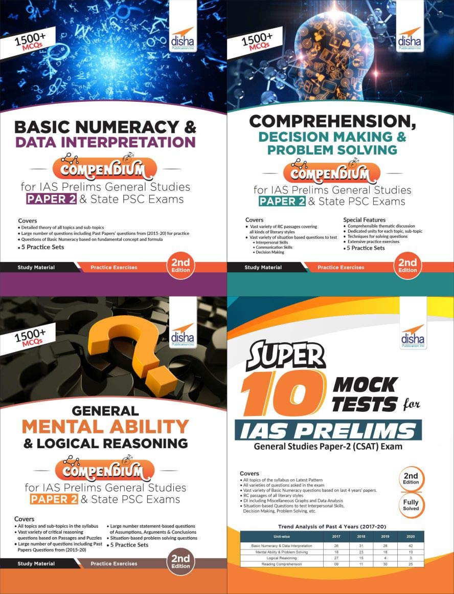 Study Package For Civil Services Ias Prelims Paper 2 With Super 10 Mock Tests (Set Of 4 Books) 8Th Edition