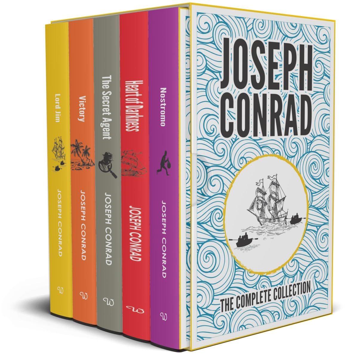 Joesph Conrad : Complete Novels 5 Book Collection(Heart Of Darkness,The Secret Agent,Victory,Lord Jim,Nostromo)