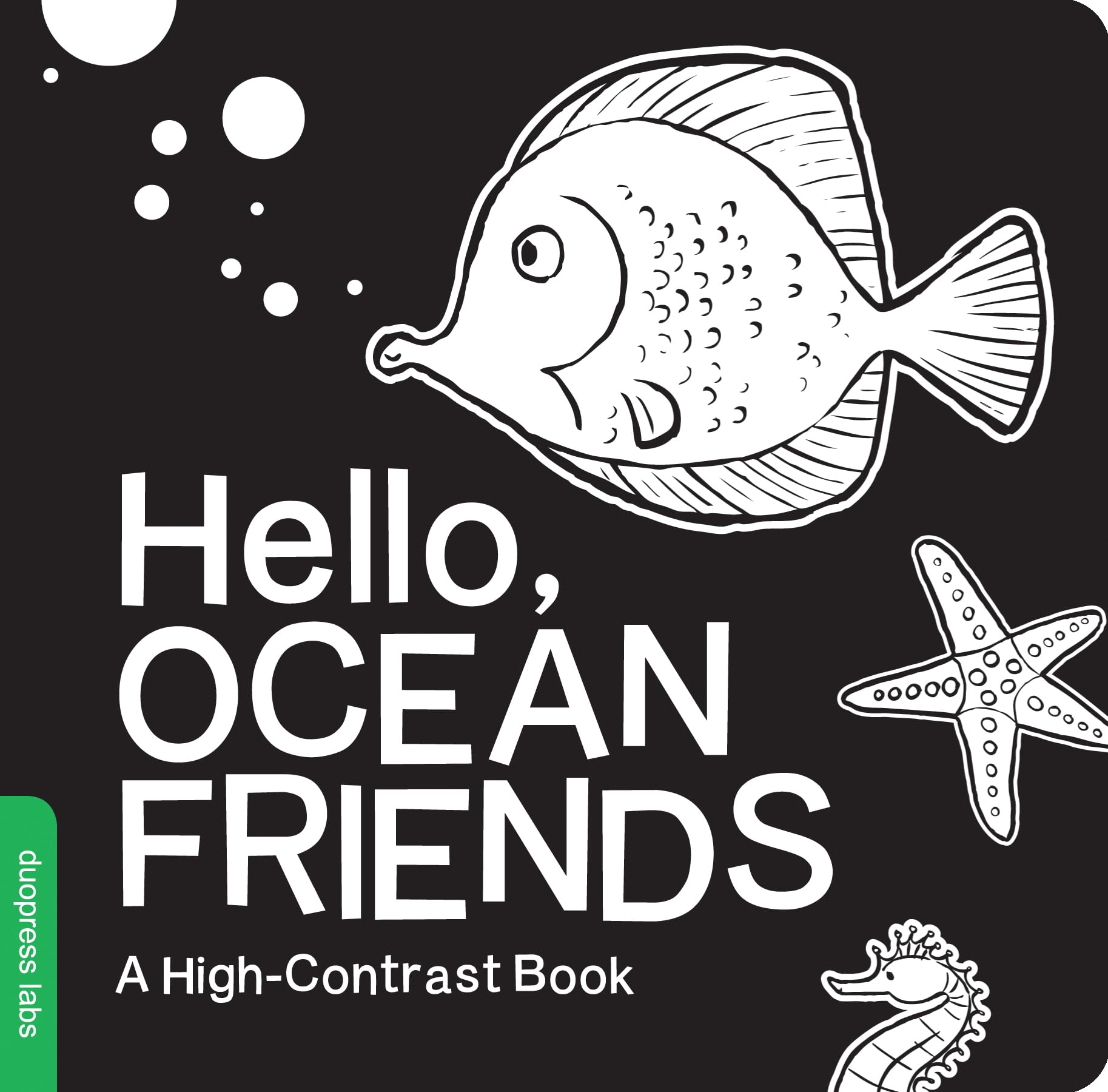 Hello, Ocean Friends: A BlackandWhite Board Book for Babies That Helps Visual Development (HighContrast Books)
