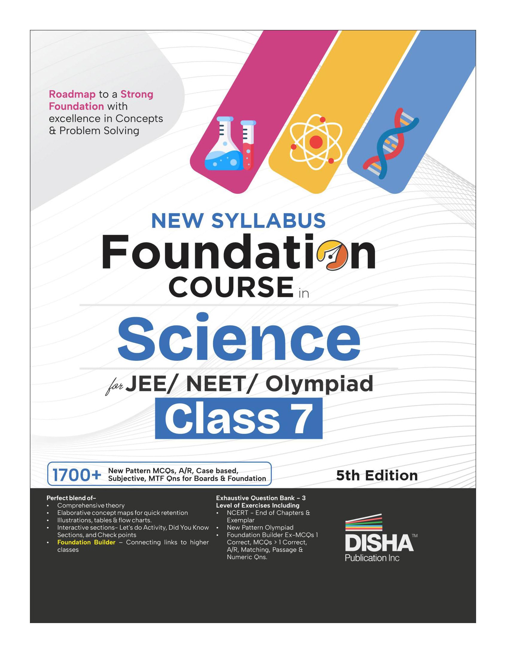 Disha New Syllabus Foundation Course In Science Class 7 For Jee/ Neet/ Olympiad Exams 5Th Edition | New Ncert Concepts | Advance