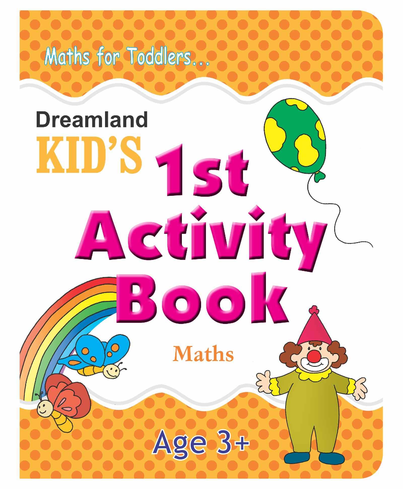 Kids 1St Activity Book  MathS For Ages 34 | Fun Tracing, Counting, And Number Activities | Early Math Learning With Colorful Pic