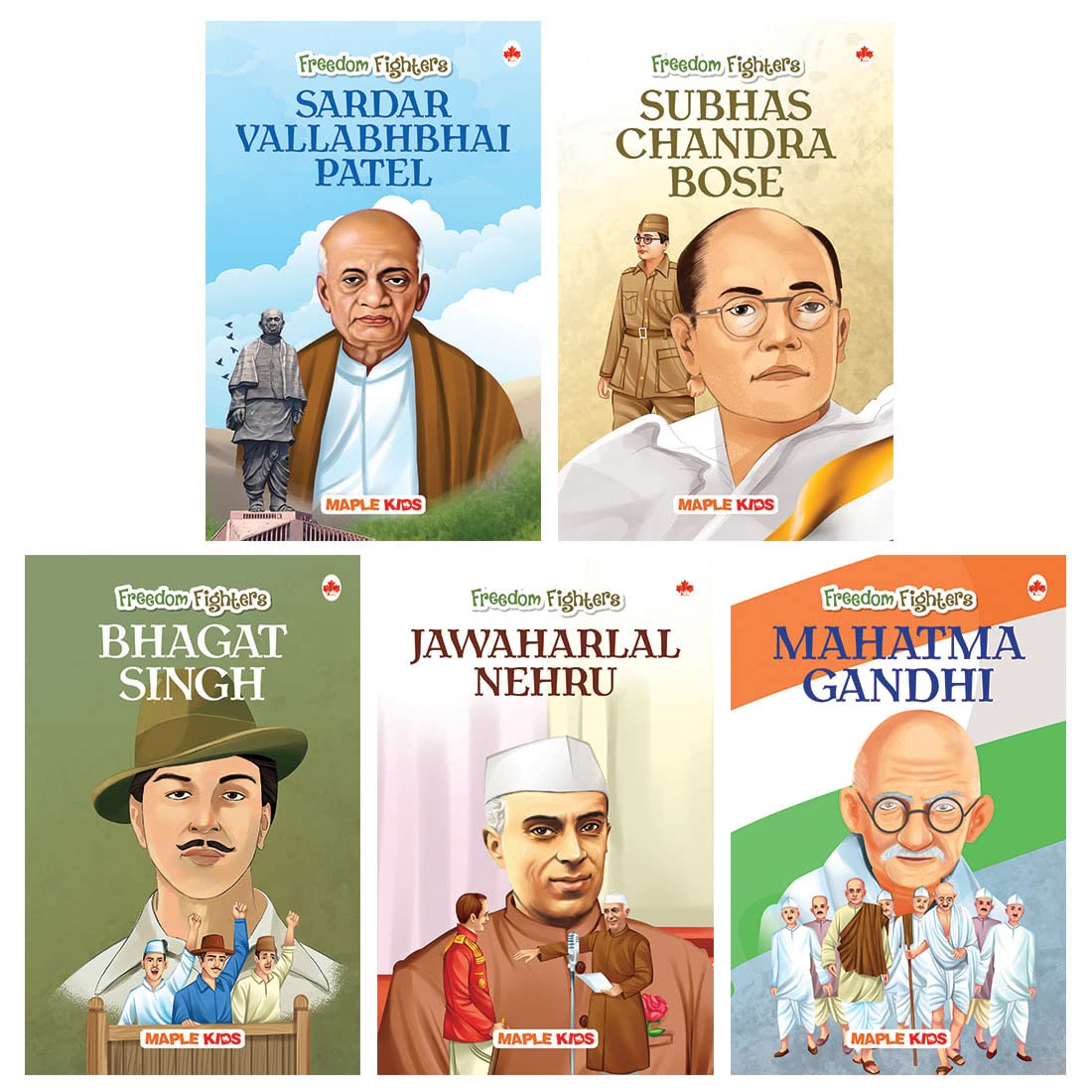 Story Books for Kids (Set of 5 Books) (Illustrated)  Indian Freedom Fighters  Biographies for Children  6 Years to 10 Years O