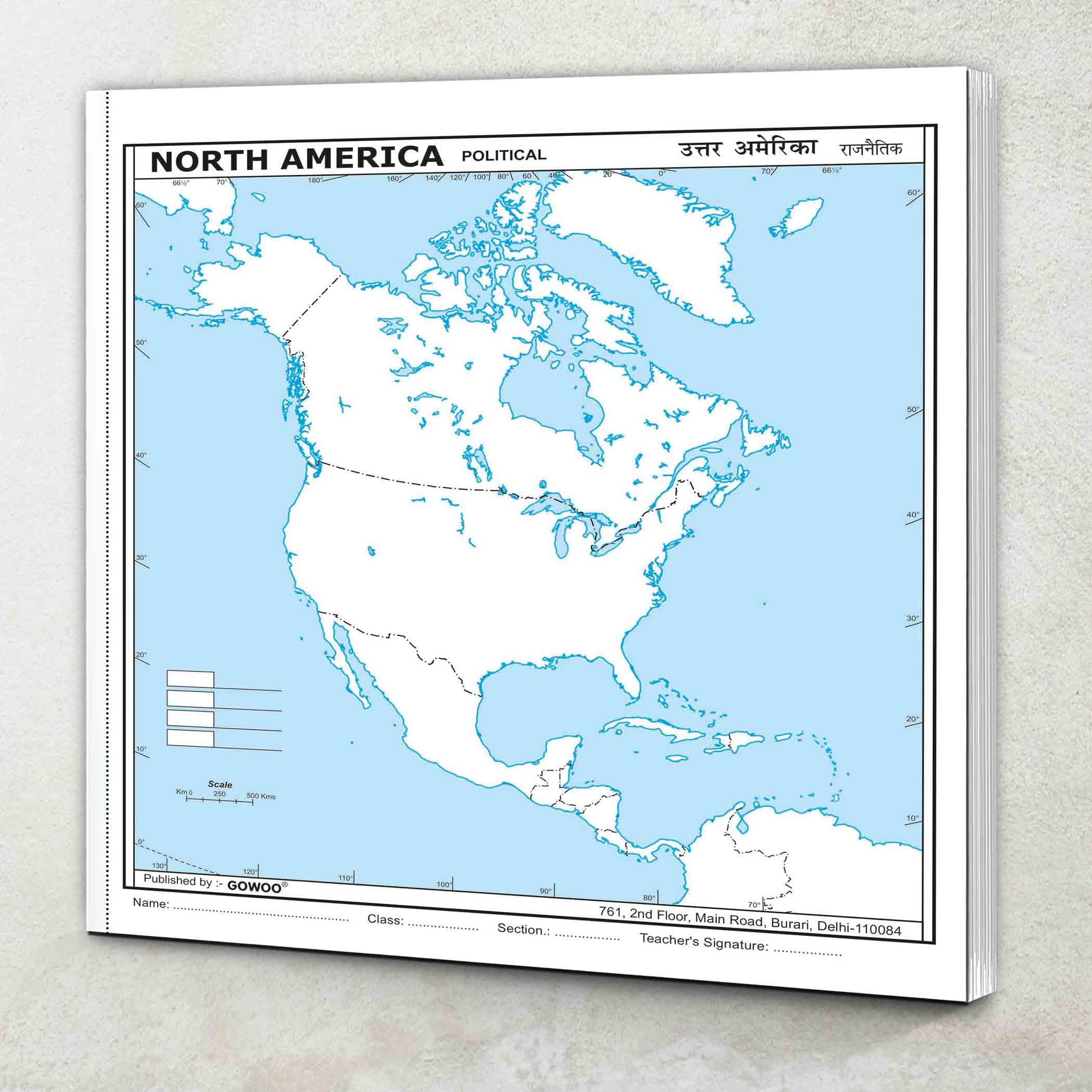 SMALL  100 NORTH AMERICA POLITICAL OUTLINE MAP FOR SCHOOL|Exploring North America