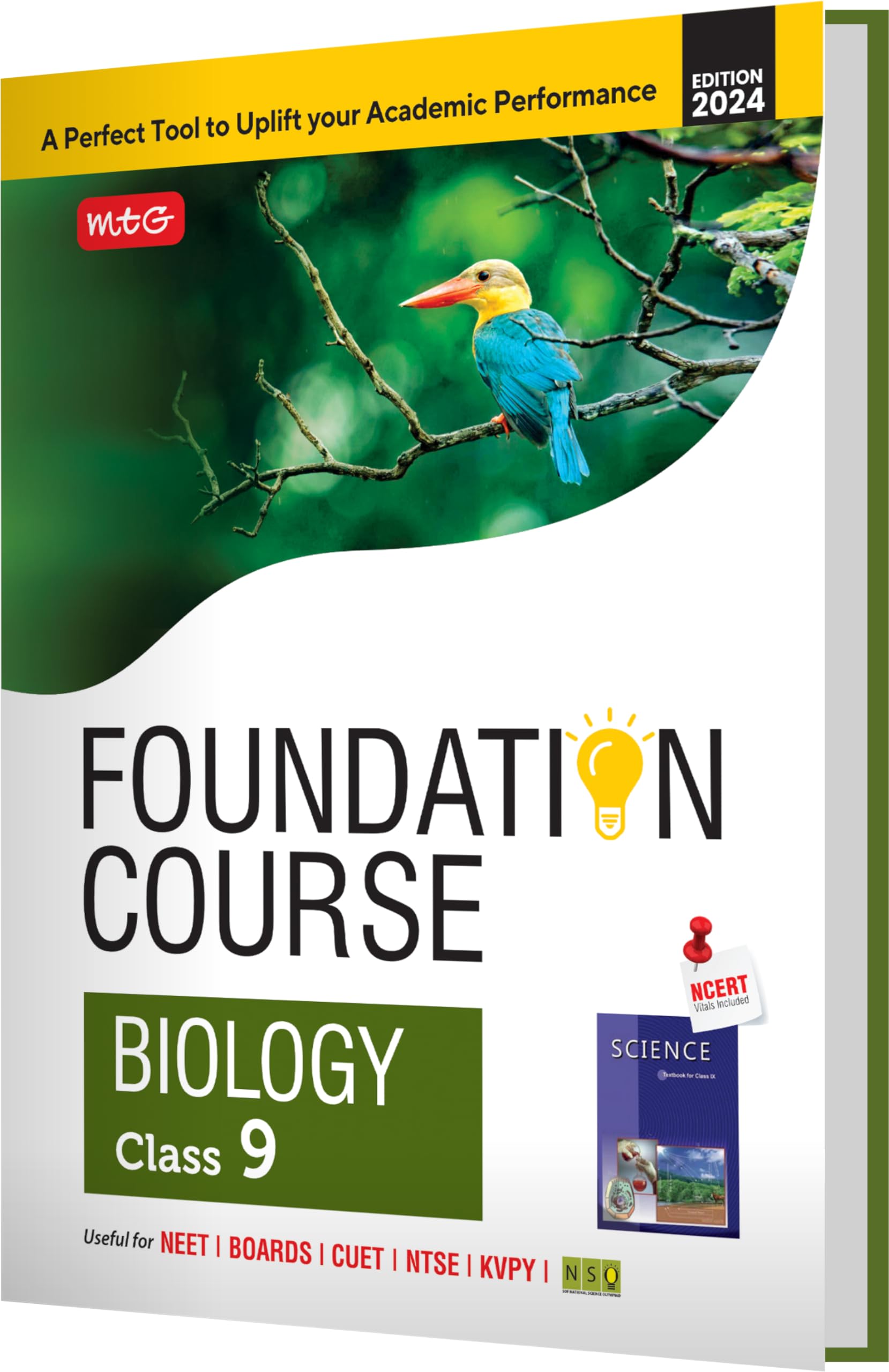 MTG Foundation Course Class 9 Biology Book For IIT JEE, NEET, NSO Olympiad, NTSE, NVS, KVPY & Boards Exam | Based on NCERT Lates