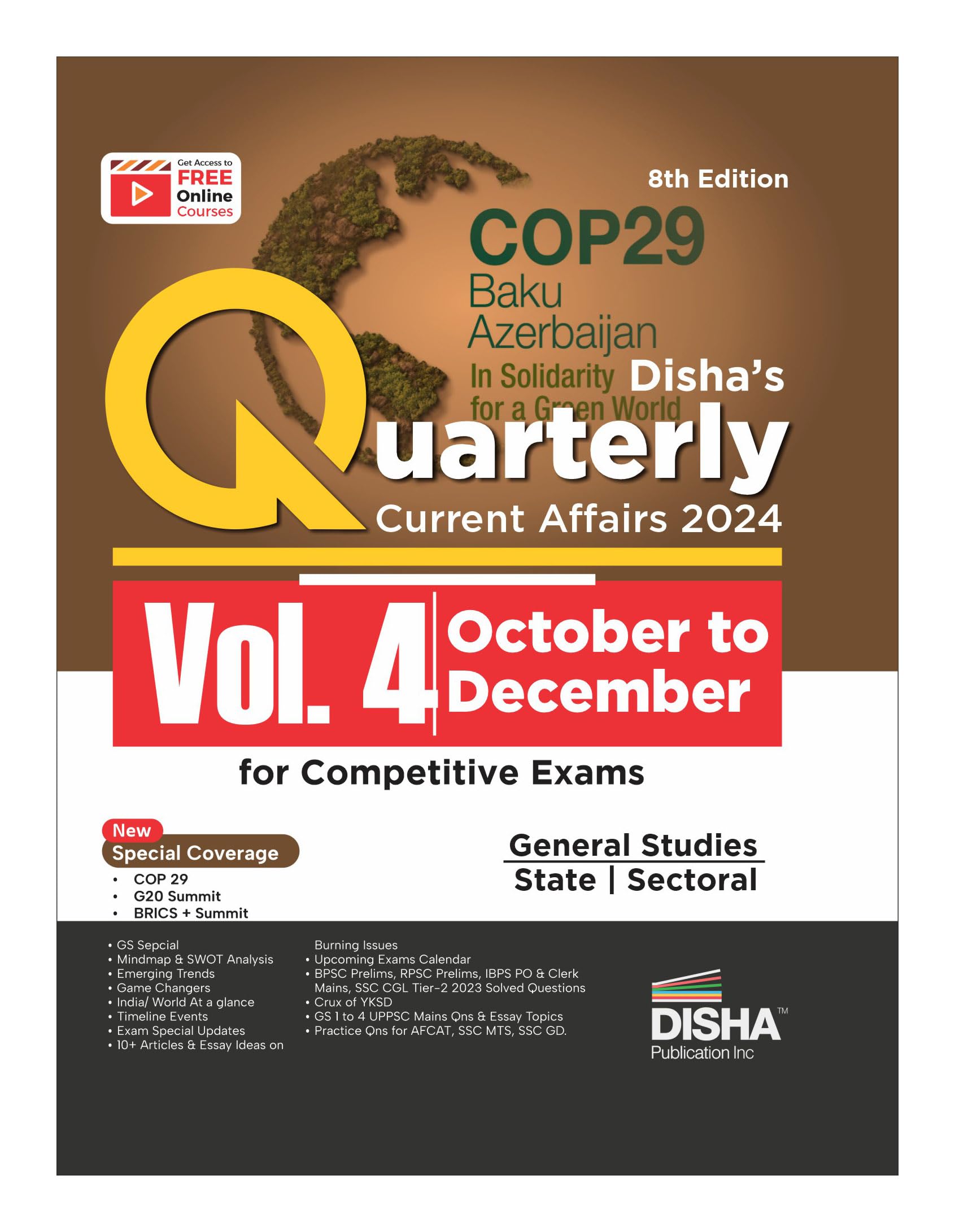 Quarterly Current Affairs 2024 Vol. 4  October To December For Competitive Exams 8Th Edition | Civil Services, Upsc, State Psc,